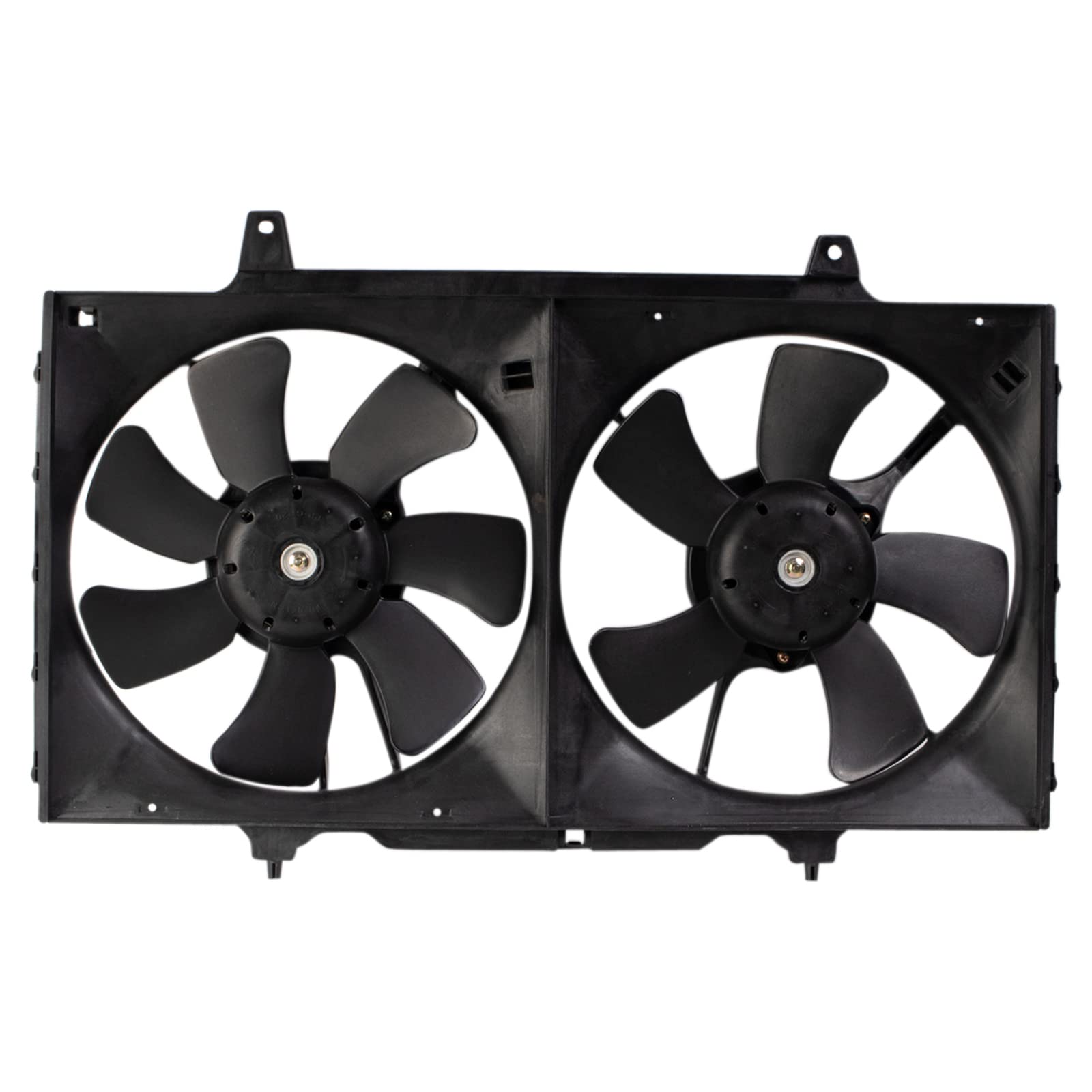 TRQ Radiator Dual Cooling Fan Assembly for 1998-2001 Nissan Altima - Replacement Part NI3115105 - Perfect for Engine Overheating Prevention & Summer Driving