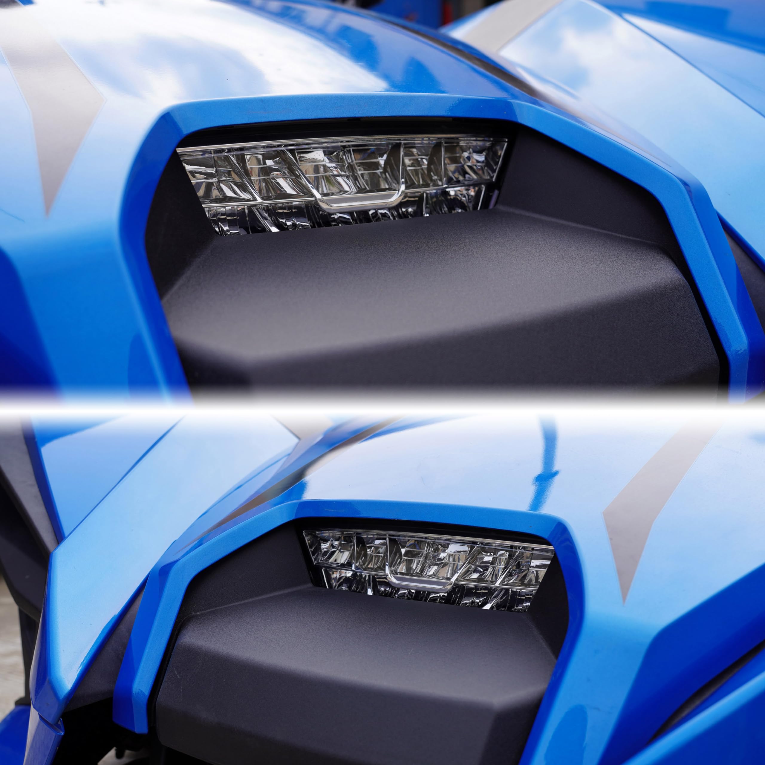 Polaris Slingshot LED Headlight Assembly - Center Headlight Kit Compatible with 2020-2023 S/R/SL/SLR/GT Models | High-Performance Lighting Upgrade for Night Driving & Customization