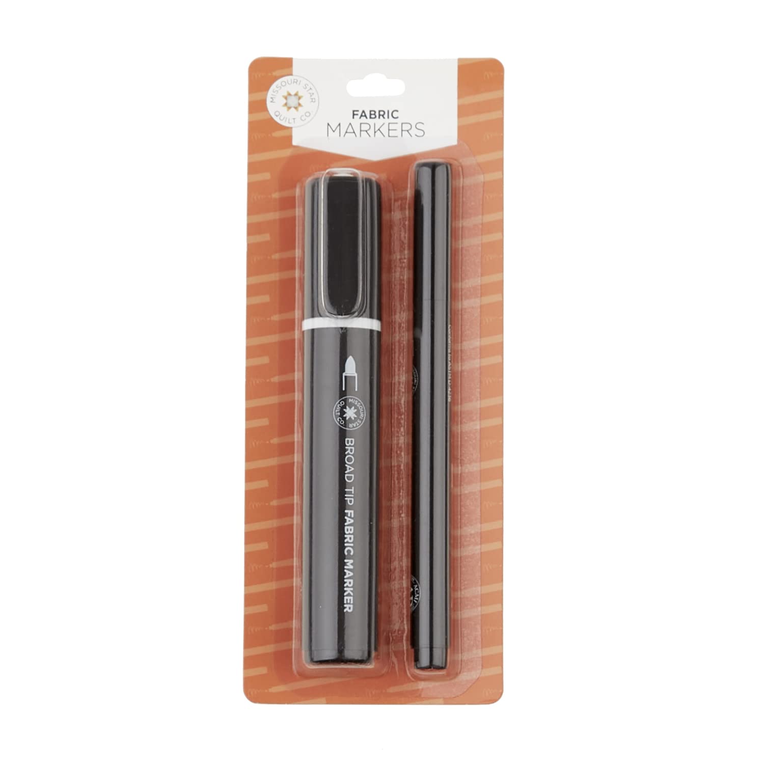 Premium Black Fabric Markers 2 Pack - Dual Tip (Broad & Fine) | Permanent Waterproof Ink for Clothes | Non-Toxic Fabric Pens for DIY Crafts, Quilting, T-Shirt Designs & Fabric Painting | No Ironing Needed | Great for Artists, Sewing Projects & Custom Clothing Decorations