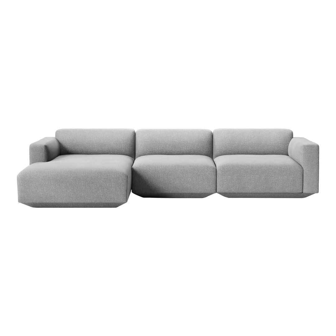 Develius Models E & F 3-Seater Sofa with Chaise Lounge - Modern Living Room Furniture for Small Spaces, Apartments & Home Theater Seating