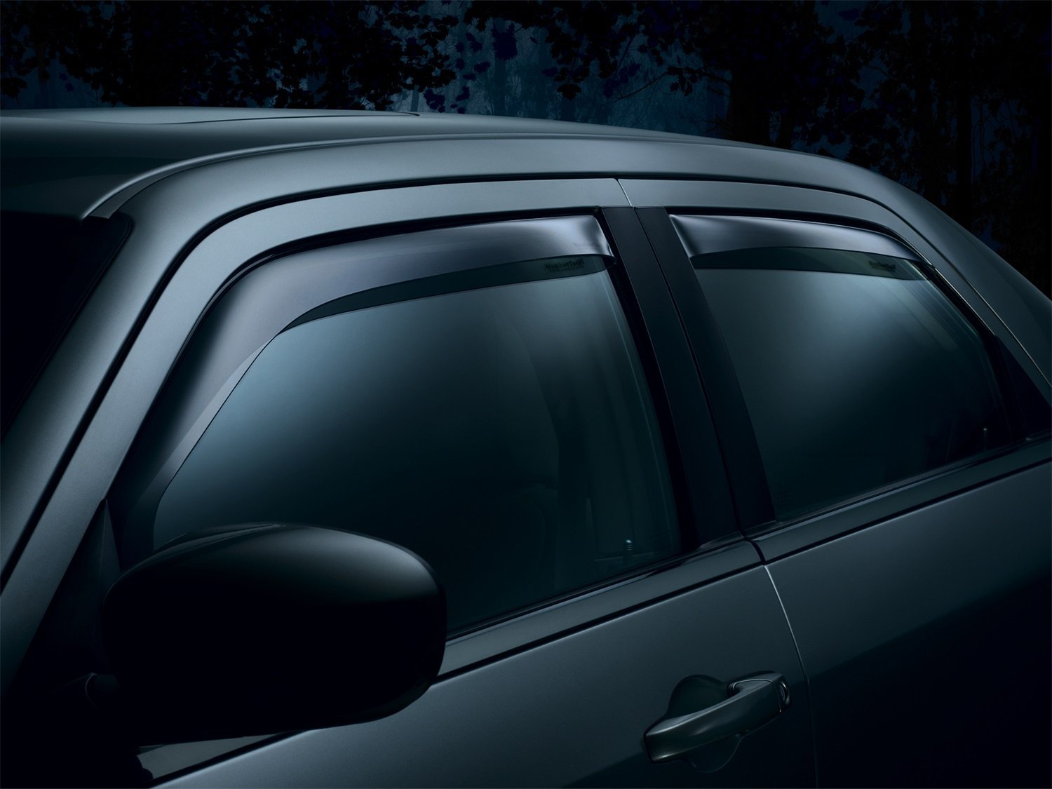 WeatherTech Custom Fit Side Window Deflectors for Toyota Camry (2018-2023) - Dark Tint Front & Rear Set - Rain Protection & Ventilation - Perfect for All-Weather Driving