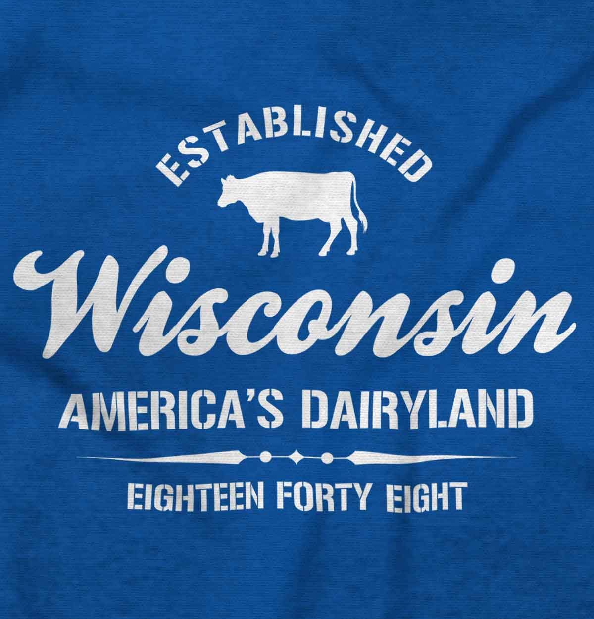 Classic Teaze Wisconsin America's Dairyland State Sweatshirt for Men & Women - Comfortable Unisex Pullover for Casual Wear, College Spirit & Wisconsin Pride
