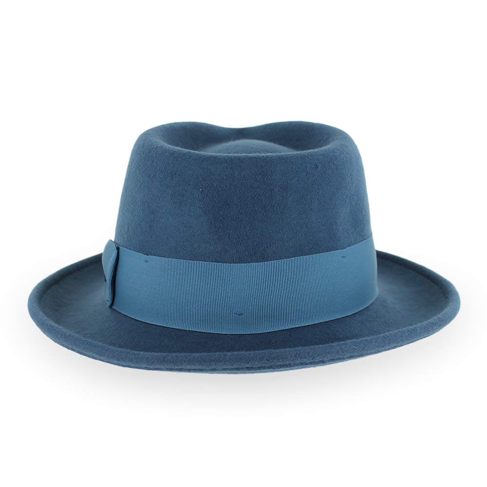 Crushable Wool Fedora Hat - Stain Resistant for Men & Women | Black, Grey, Navy, Brown, Pecan | Casual & Dress Wear