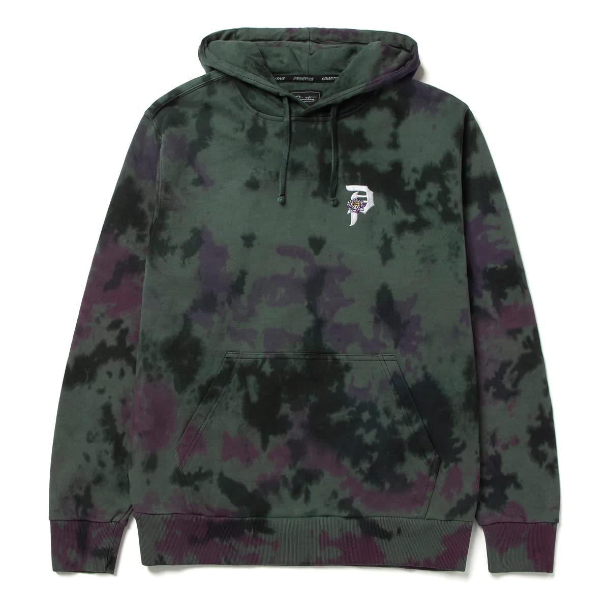 Primitive Lotus Tie-Dye Hoodie for Women & Men - Green Cotton Pullover Sweatshirt | Streetwear Fashion, Yoga, Casual Wear