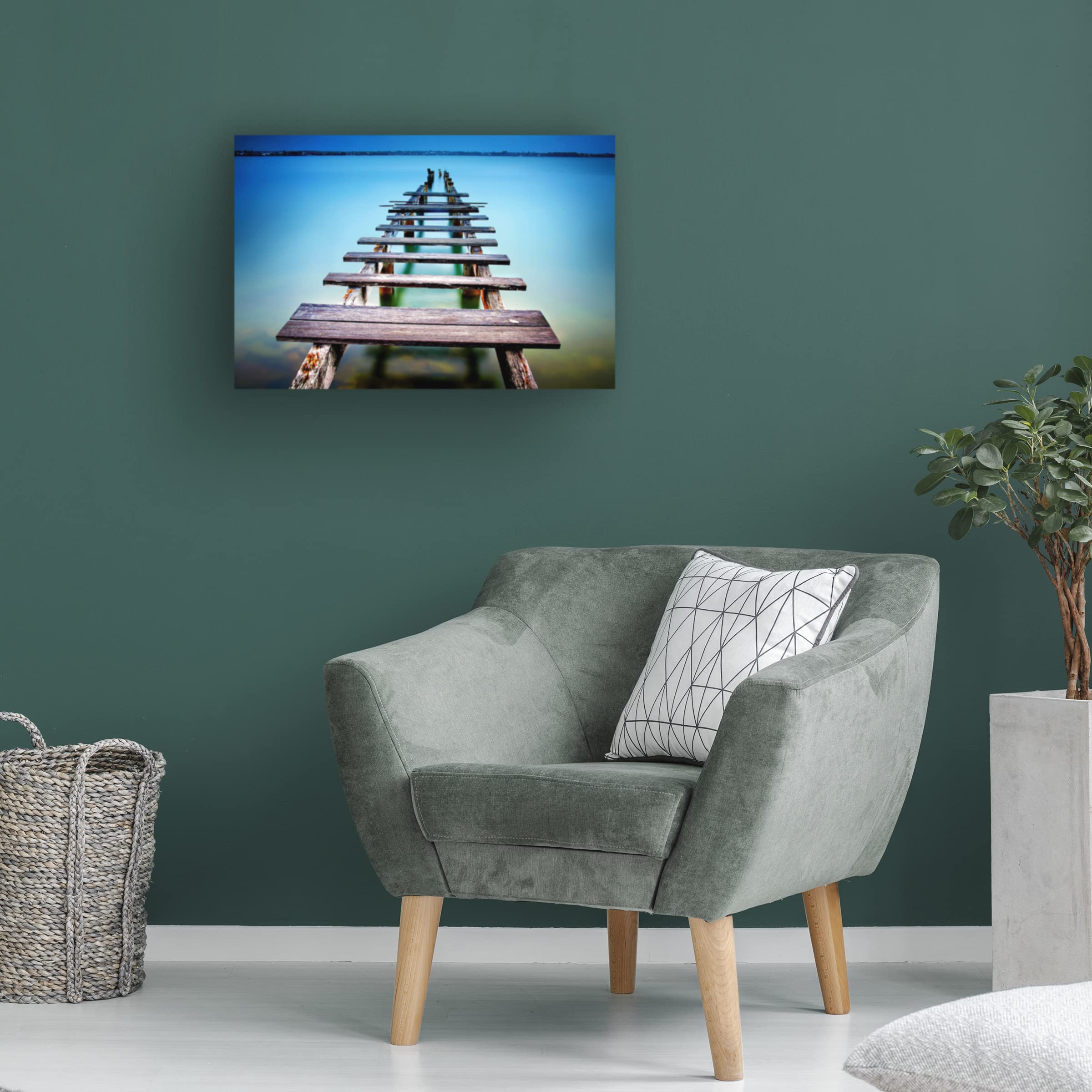 Trademark Fine Art 'Cleveland' Canvas Wall Art by Tracie Louise - Modern Home Decor for Living Room, Bedroom & Office