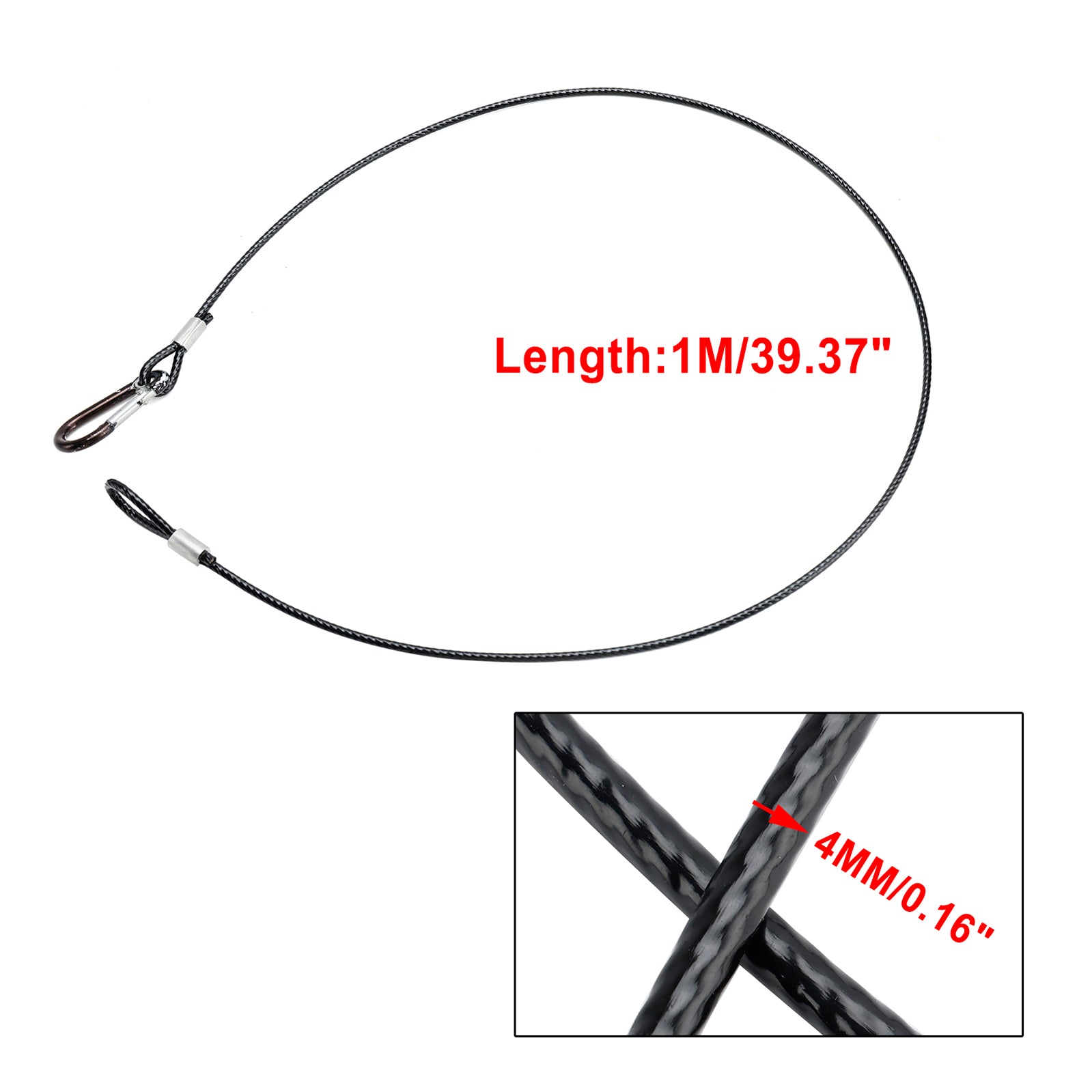 1/5/10Pcs 4MM Thick Steel Wire Safety Cable - Heavy Duty Security Wire for Stage Lighting, Clamps & Beam Lights - Perfect for Theaters, Concerts & Event Rigging