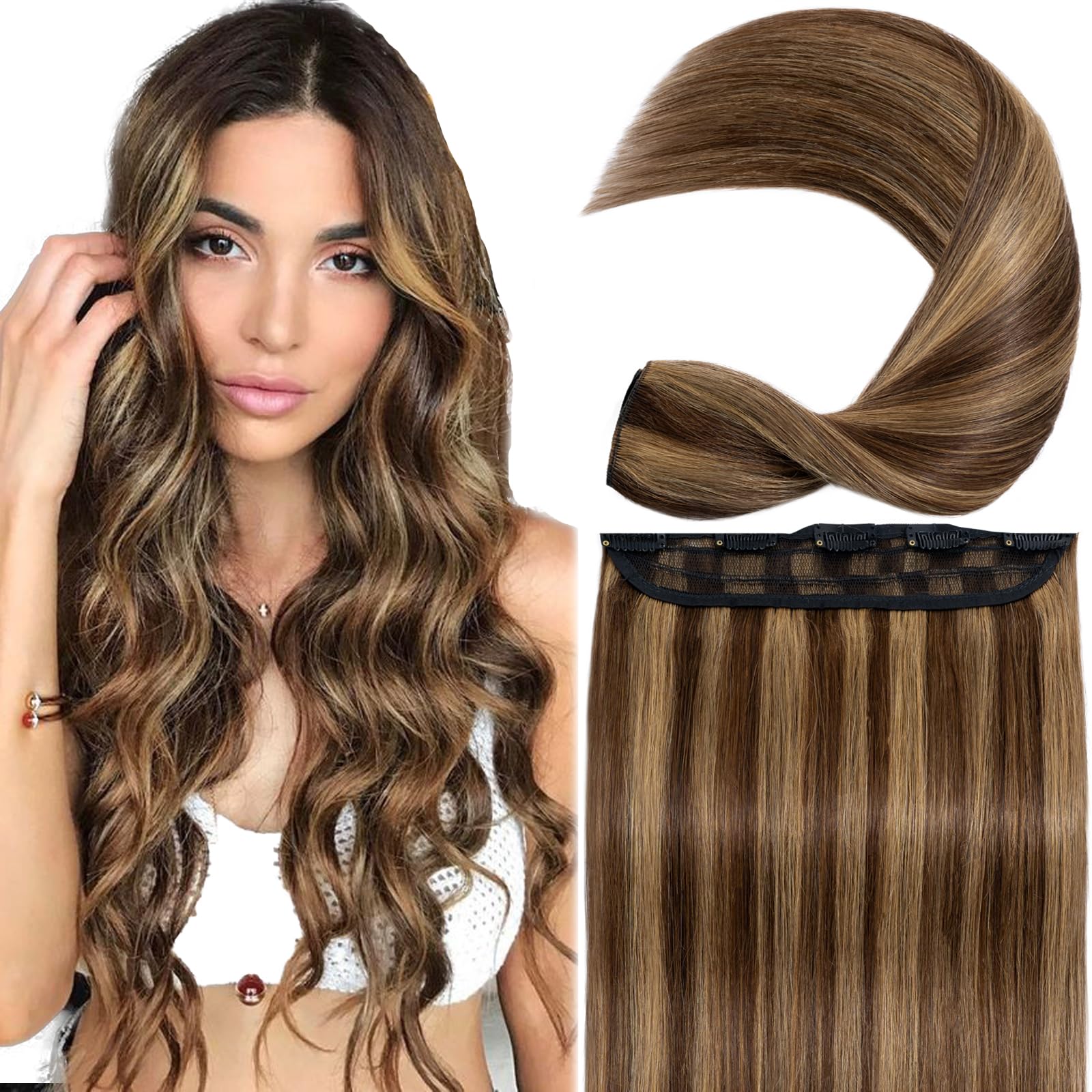 Premium Clip-in Human Hair Extensions - 18