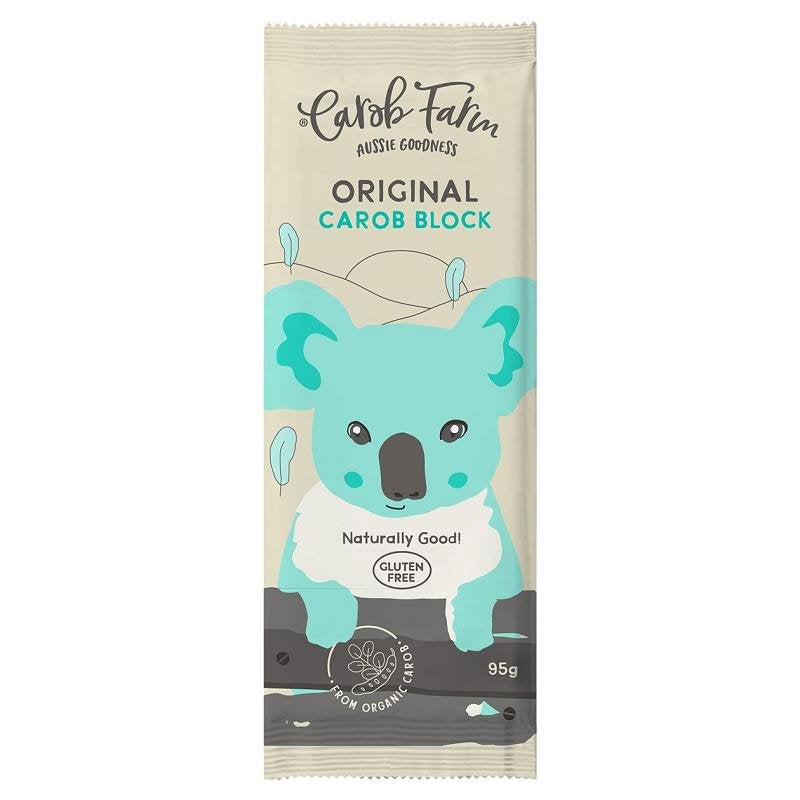 Organic Carob Farm Block - Healthy Vegan Chocolate Alternative for Baking, Snacking & Desserts | Gluten-Free, Dairy-Free, Sugar-Free Treat