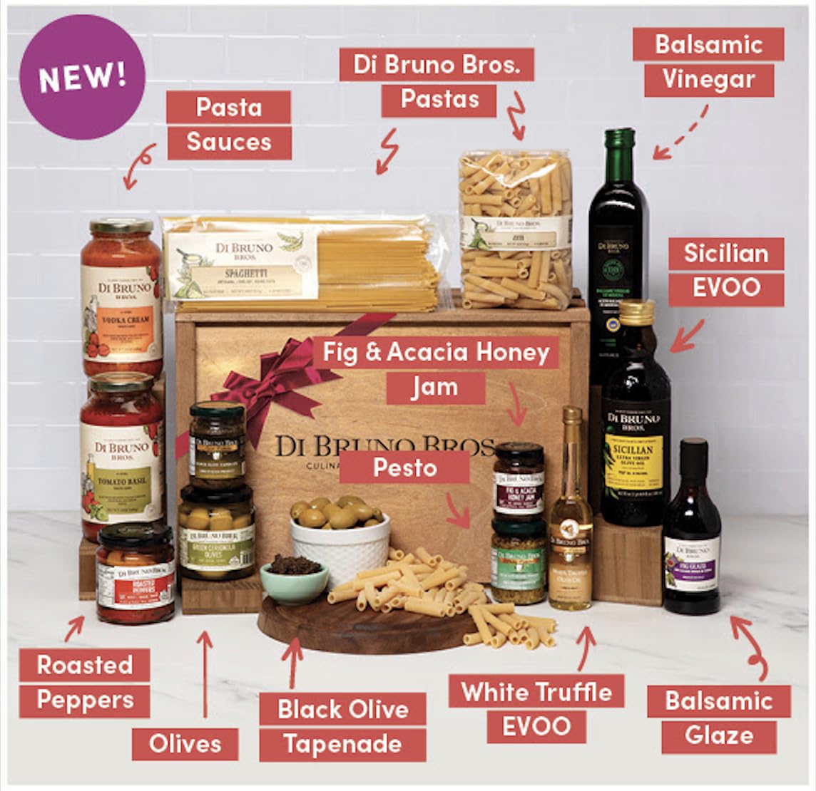 Di Bruno Bros Italian Market Cheese & Charcuterie Gift Crate - Authentic Gourmet Italian Food Gift Basket with Premium Cheeses & Cured Meats | Perfect for Entertaining, Housewarming Gifts & Holiday Parties