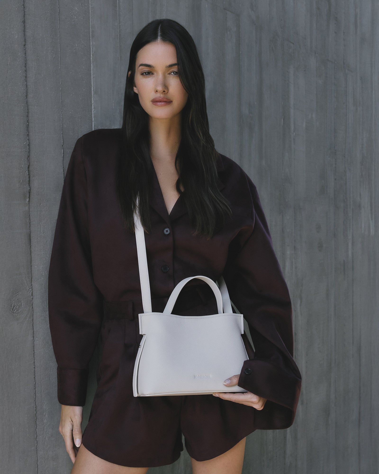 MISHI Crossbody Bag for Women - Genuine Leather Handbag in Off White | Stylish & Lightweight Purse for Everyday Use, Travel & Shopping