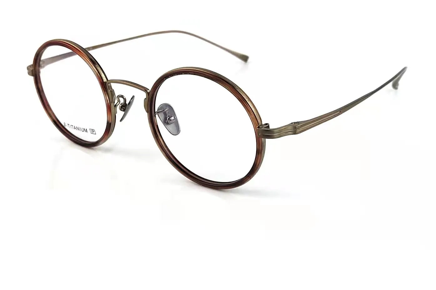 Aimee Unisex Full Rim Round Oval Titanium Eyeglasses 1061 - Lightweight & Durable Titanium Frame for Men & Women - Perfect for Reading, Work, and Everyday Fashion