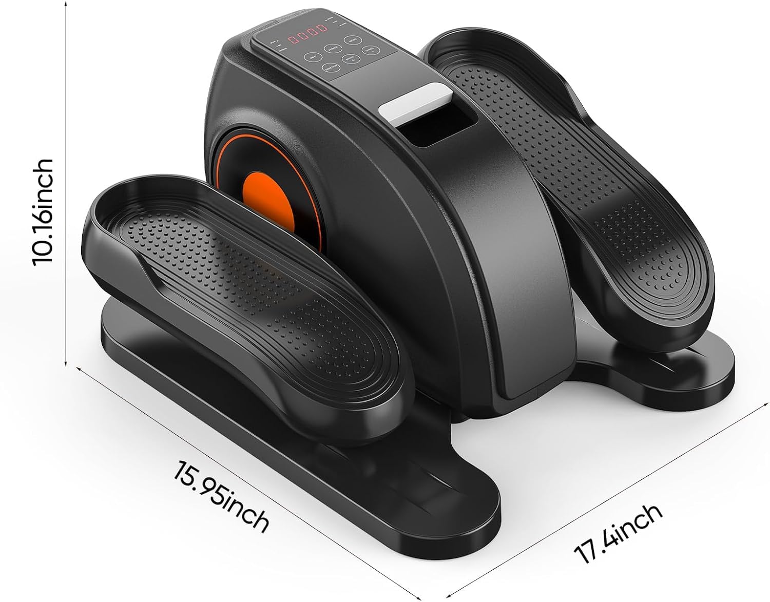 Compact Under Desk Elliptical Machine - Quiet Mini Pedal Exerciser with Adjustable Resistance & LED Display - Home Office Workout Equipment for Leg & Arm Exercise While Sitting (Ideal for Small Spaces, Work from Home & Sedentary Lifestyles)