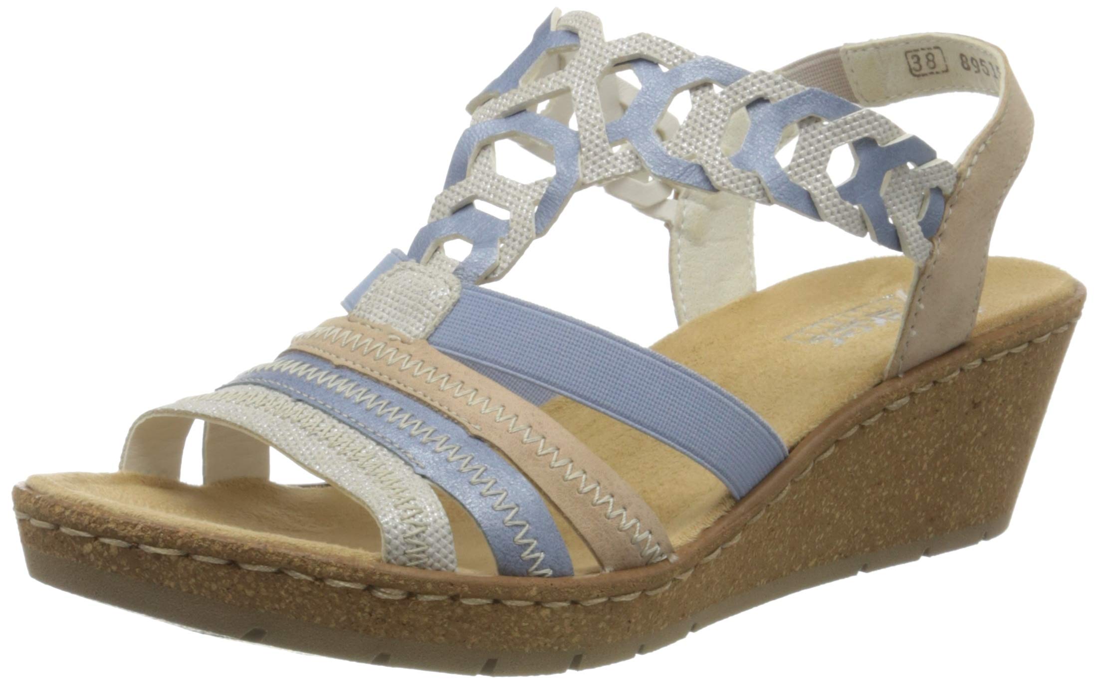 Rieker Women's Closed Toe Sandals V1975 - Comfortable Spring & Summer Shoes for Walking, Travel, and Casual Outfits