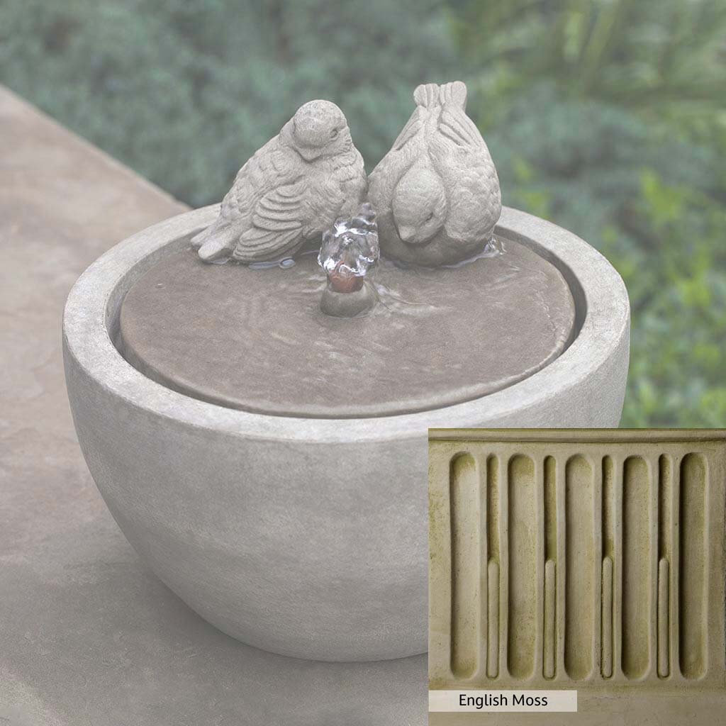 Campania International M Series Bird Fountain - Elegant Outdoor Garden Decoration for Birds | Perfect for Patio, Yard & Garden Decor