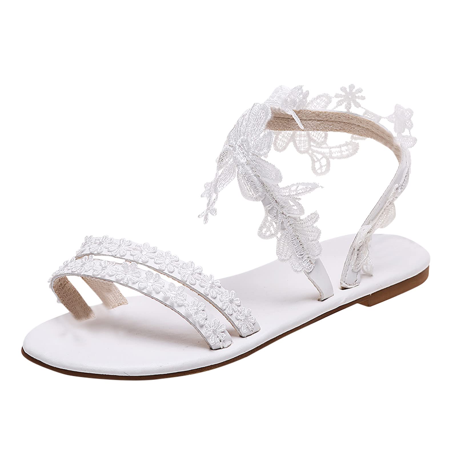 Women's Jelly Sandals - Roman Flat Flower Casual Sandals with Animal Print - Size 11 - Perfect for Beach, Pool, and Summer Outfits