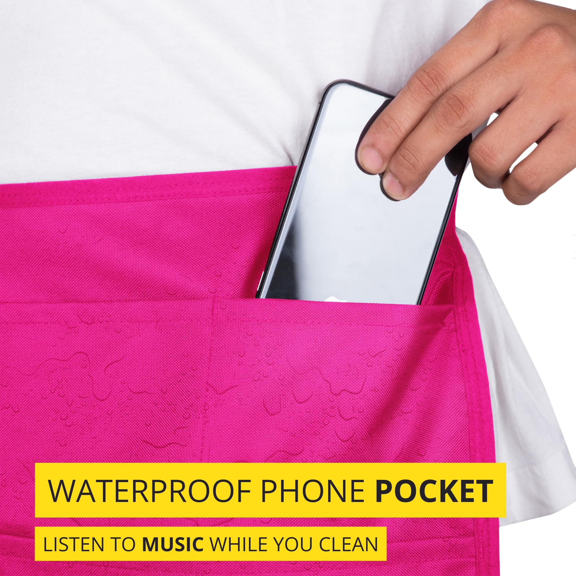 5-Pocket Waterproof Professional Cleaning Apron for Housekeepers & Janitors - Heavy Duty Waist Tool Organizer for Cleaning Supplies - Perfect for Hotels, Restaurants & Home Deep Cleaning