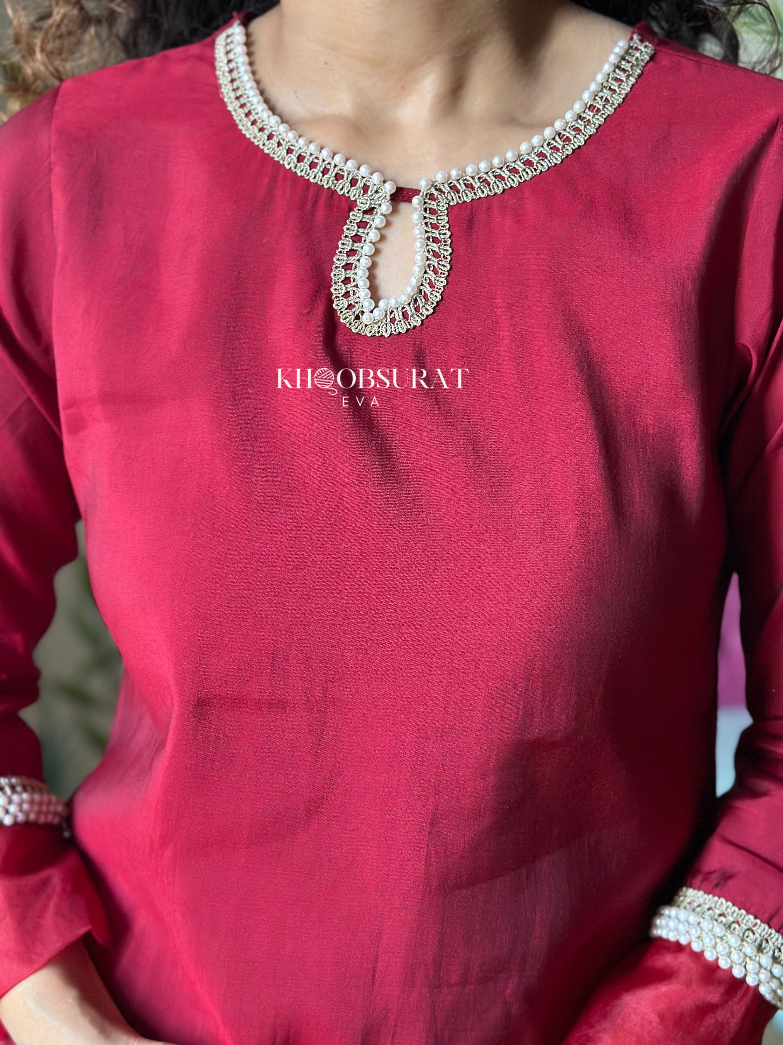 Elegant Indian Wedding Red Kurta Set for Women - Traditional Embroidered Anarkali Dress with Dupatta - Perfect for Bridal, Festivals & Special Occasions