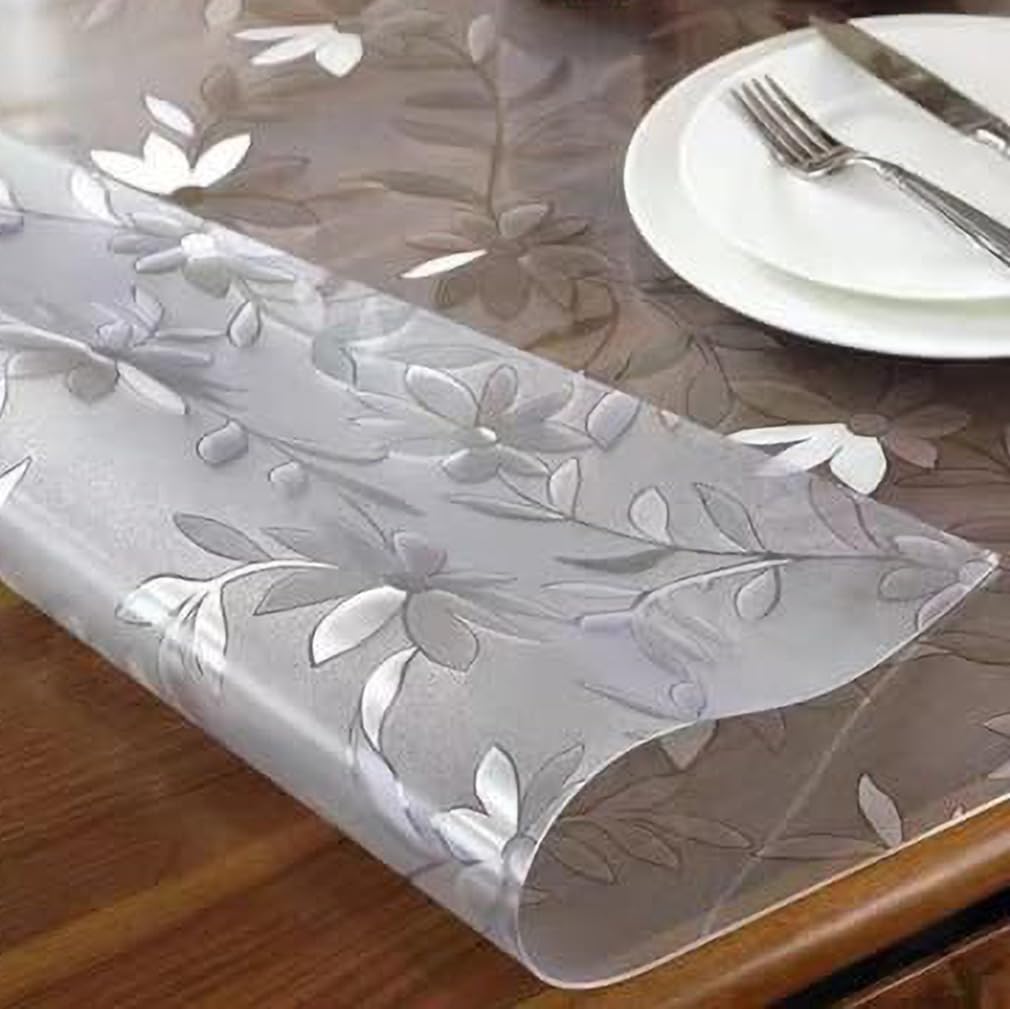 1.5mm 24x36 Inch Clear PVC Table Protector - Durable Translucent Plastic Cover for Dining & Coffee Tables - Waterproof Scratch-Resistant Surface for Home, Office & Restaurant Use