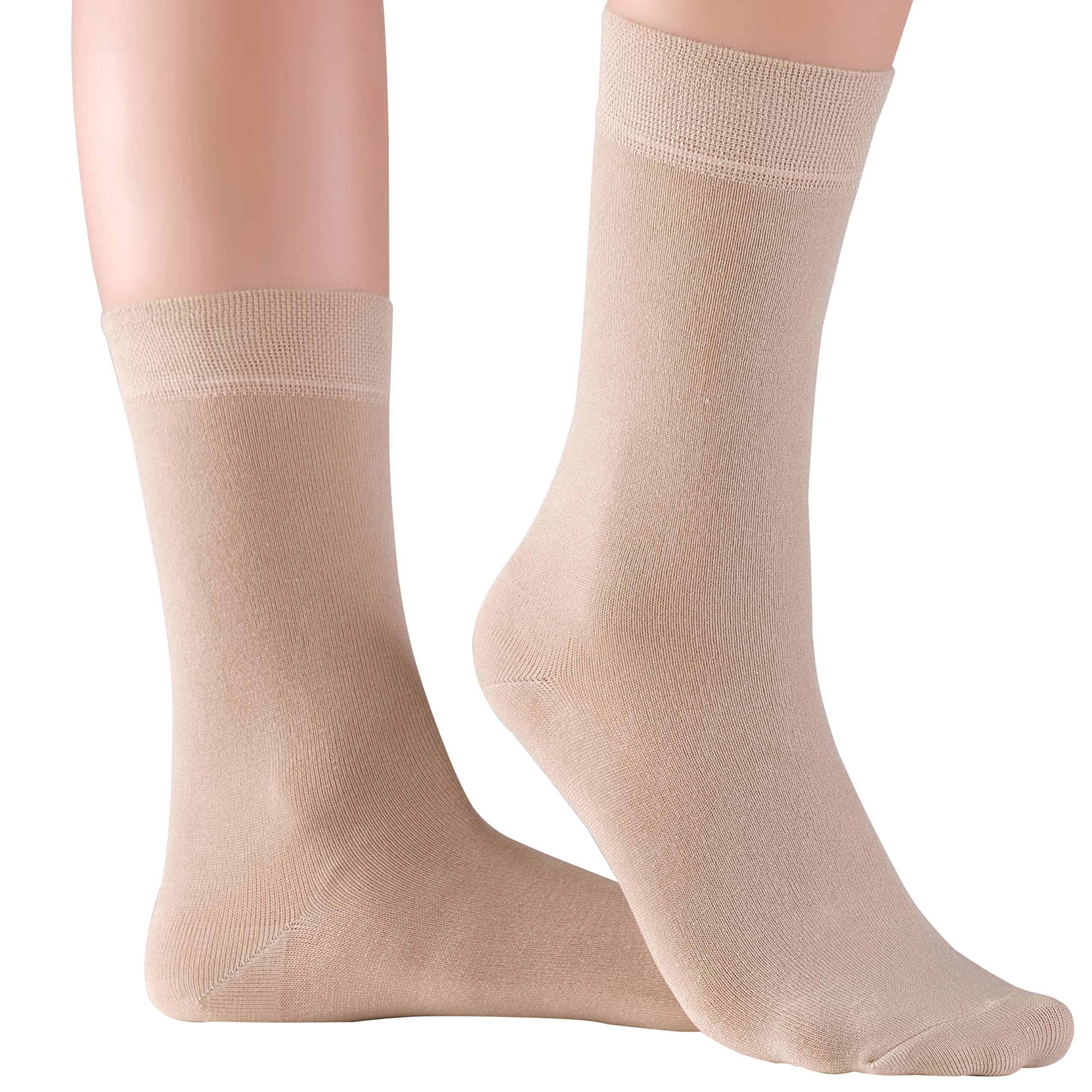 Women's Thin Rayon Dress Socks - Comfortable Casual Crew Socks with Seamless Design for Work, Office & Everyday Wear
