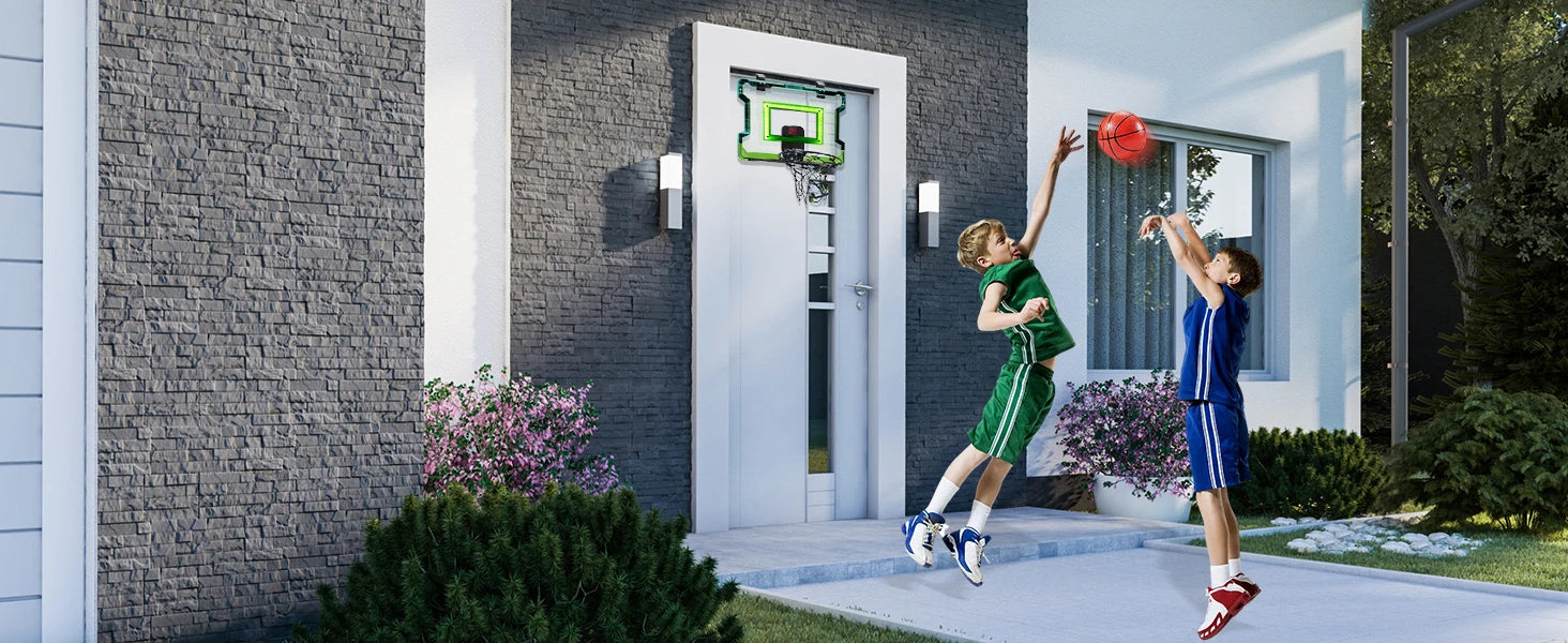 VATOS Mini Basketball Hoop Set with Electronic Scoreboard - Auto Sound & Light Effects for Kids, Teens & Adults - Perfect for Indoor Games, Birthday Parties & Family Fun Activities