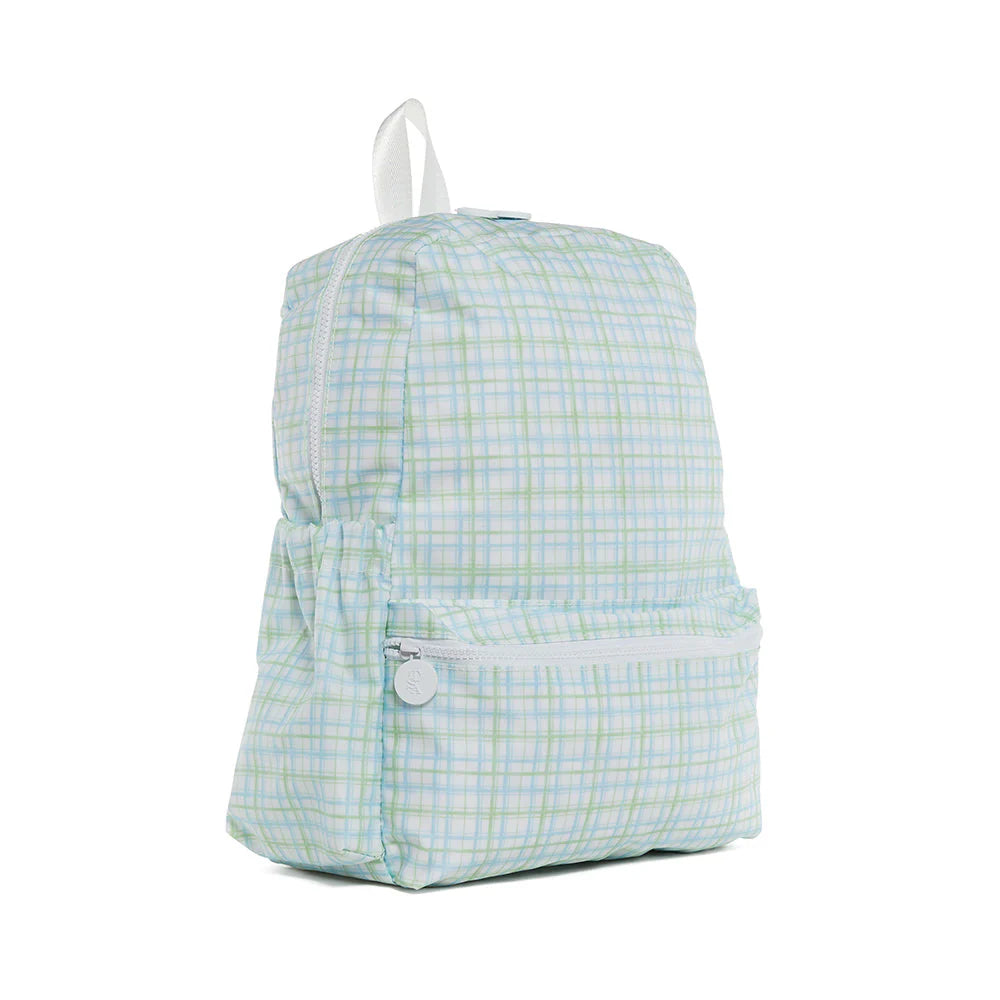 TRVL Design Classic Plaid Green Backpack - Durable & Stylish Hiking Backpack for Outdoor Adventures & Travel