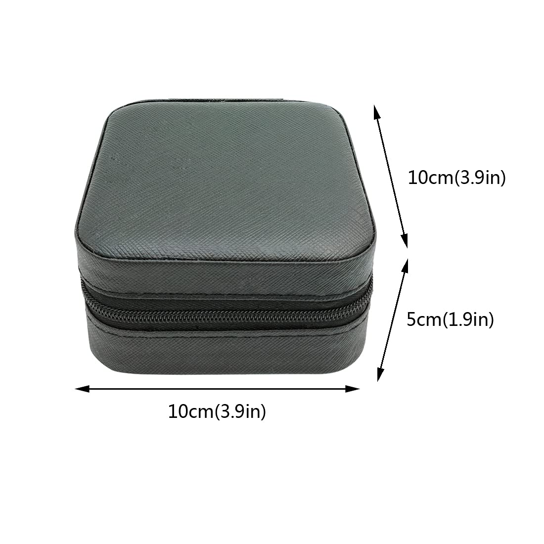 Mini Jewelry Travel Case - Portable Display Storage Box for Rings, Earrings & Necklaces - Compact Organizer for Travel, Gifts & Daily Use (Black)