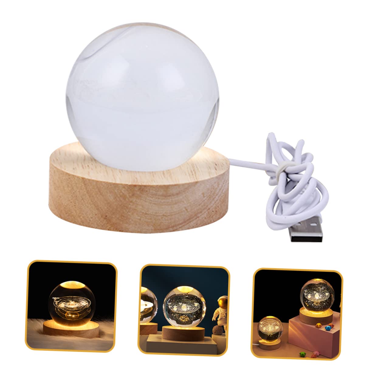 VOSAREA USB Rechargeable LED Night Light Projector - Dimmable Star Projector for Kids Room, Nursery & Bedroom | Creates Romantic Space Atmosphere for Children's Sleep & Relaxation