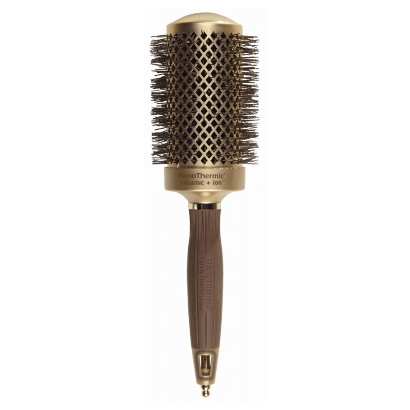 NanoThermic Ceramic + Ion Round Hair Brush for Smoothing & Styling - Perfect for Salon, Home Use & Travel