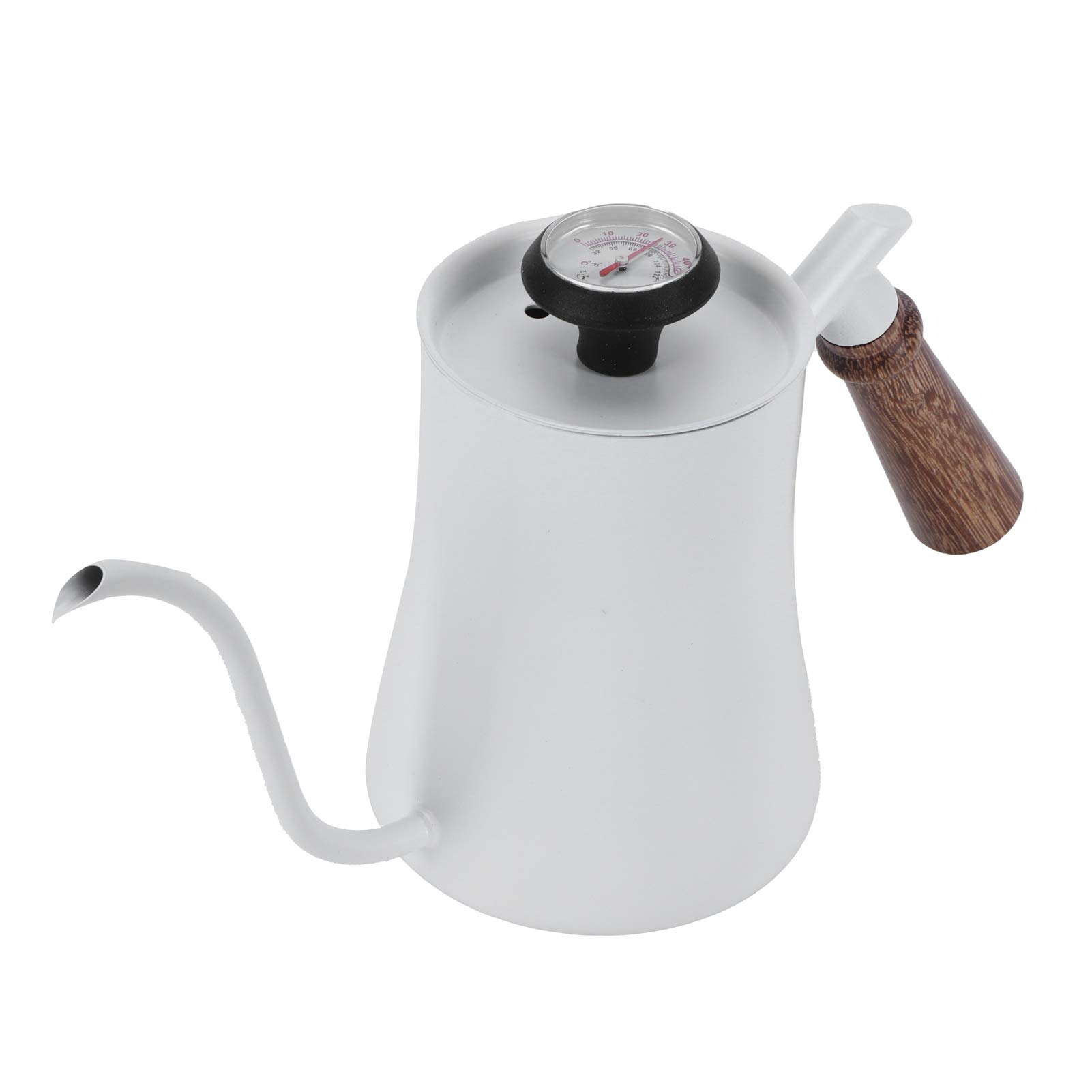 Premium Gooseneck Kettle 650ml - Ergonomic Handle & Precision Pour Spout - Ideal for Pour Over Coffee, Tea Brewing & Home Kitchen Use - Perfect for Dorm, Office & Specialty Coffee Shops (White)