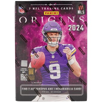 2024 Panini Origins Football Hobby Box - 12 Packs with Autographs & Memorabilia Cards - NFL Collectors Edition - Perfect for Trading, Investing & Fantasy Football Fans