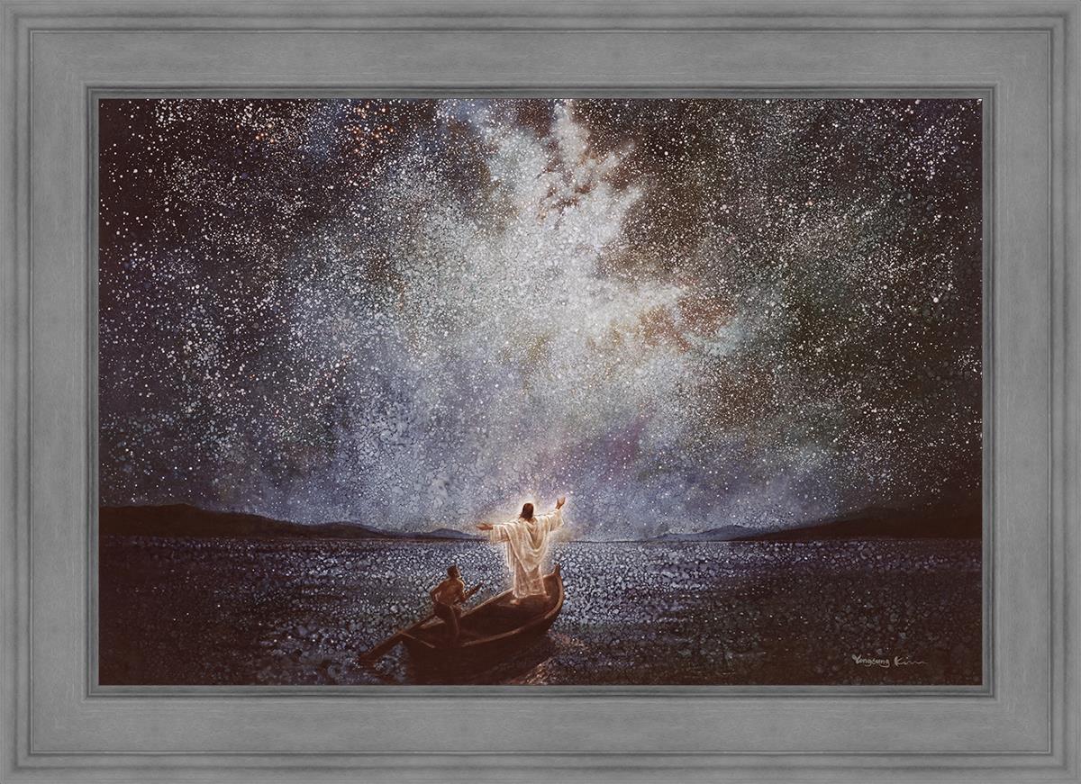 Calm And Stars By Yongsung Kim - Beautiful Celestial Wall Art for Home & Office Decor - Perfect for Bedroom, Living Room, Meditation Space