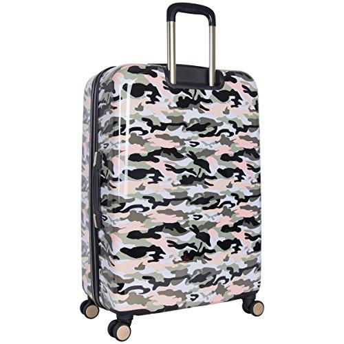 Aimee Kestenberg Women's 28-Inch Camouflage Print Expandable 8-Wheel Spinner Luggage - Lightweight ABS+PC Hardshell Suitcase for Travel, Business Trips & Vacations | Green