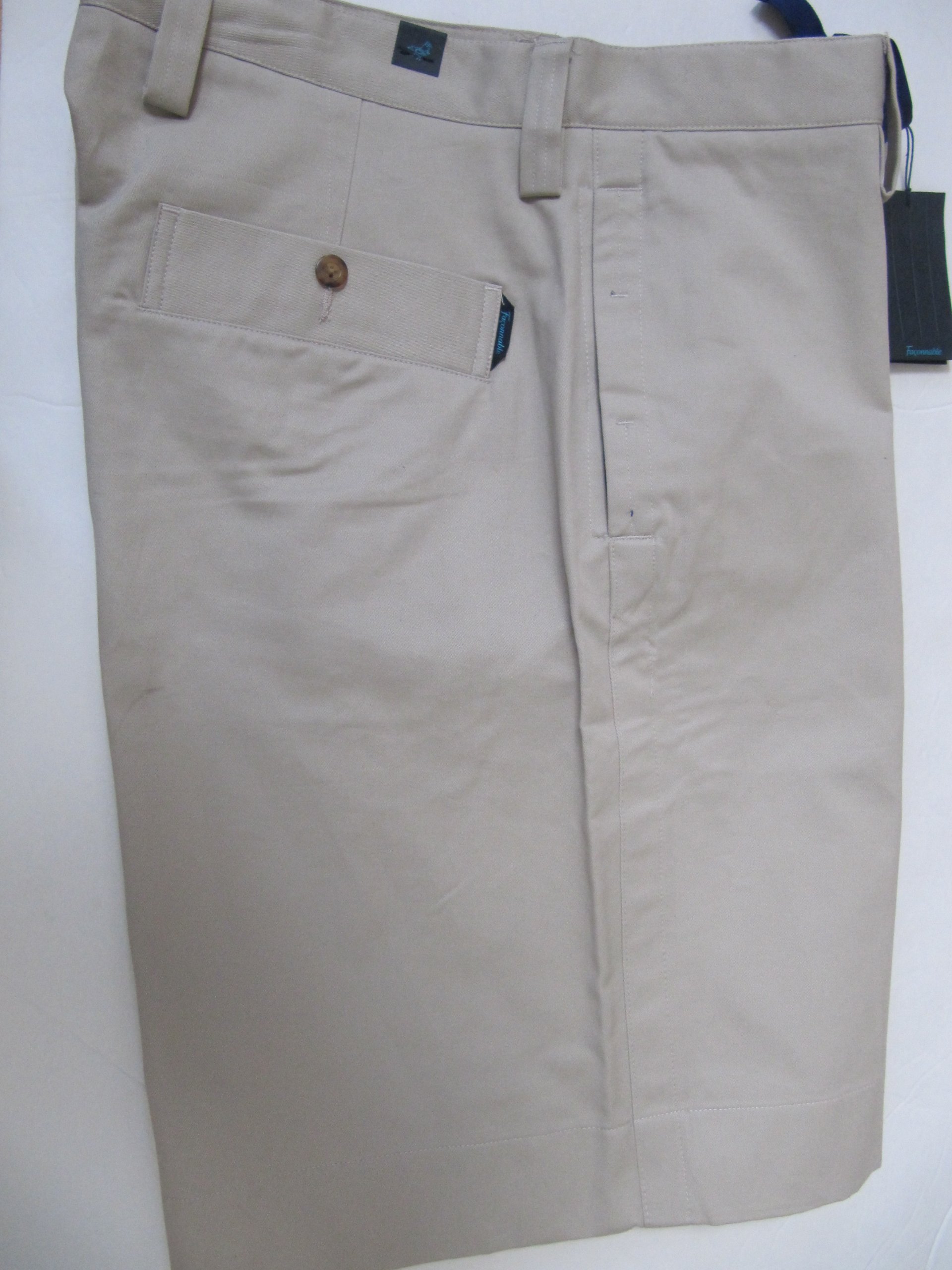 Faconnable Men's Flat Front Shorts - Size 38 Medium, Beige | Casual Summer Shorts for Beach, Travel & Outdoor Activities
