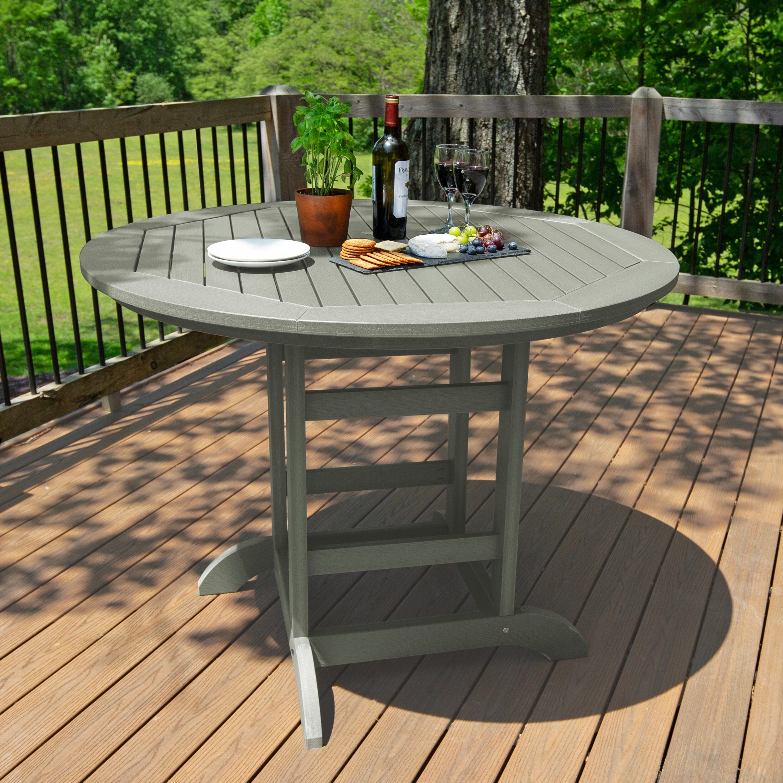 48 Inch Round Counter Height Dining Table - Perfect for Kitchen, Breakfast Nook & Small Space Dining Areas