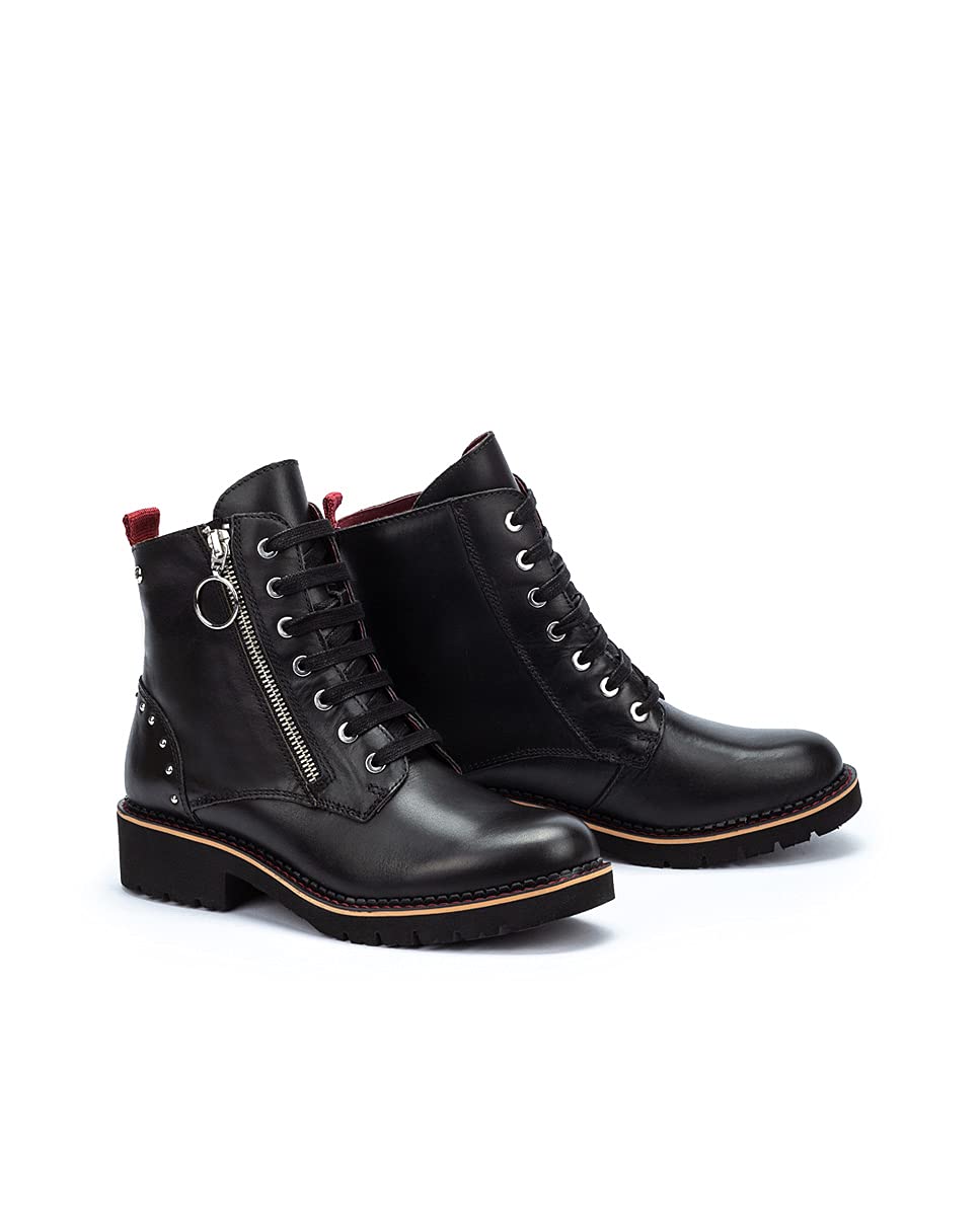 PIKOLINOS Women's Leather Flat Ankle Boots - Comfortable Casual Shoes for Walking, Work & Everyday Wear