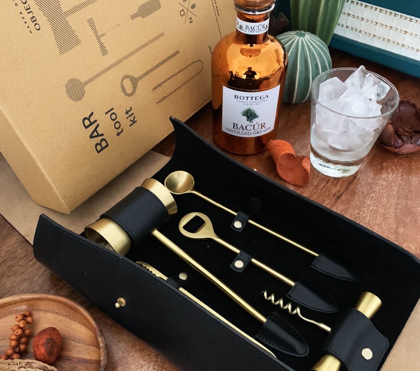 Premium Bar Tool Kit - 12-Piece Professional Bartender Set with Mixing Spoon, Jigger, Strainer & More - Perfect for Home Bars, Cocktail Parties & Bartending Gifts