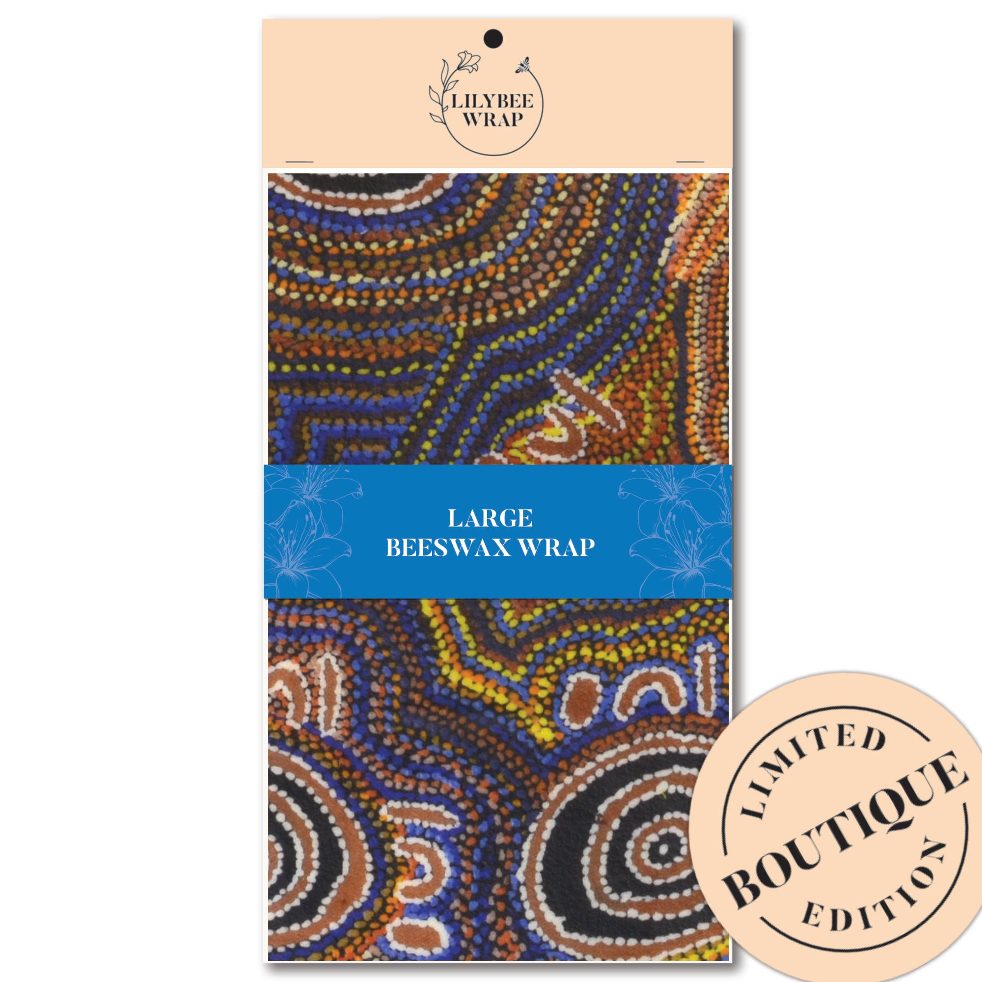 Eco-Friendly Large Beeswax Food Wrap - Reusable & Sustainable Alternative to Plastic Wrap - Perfect for Picnics, Lunch Boxes & Food Storage