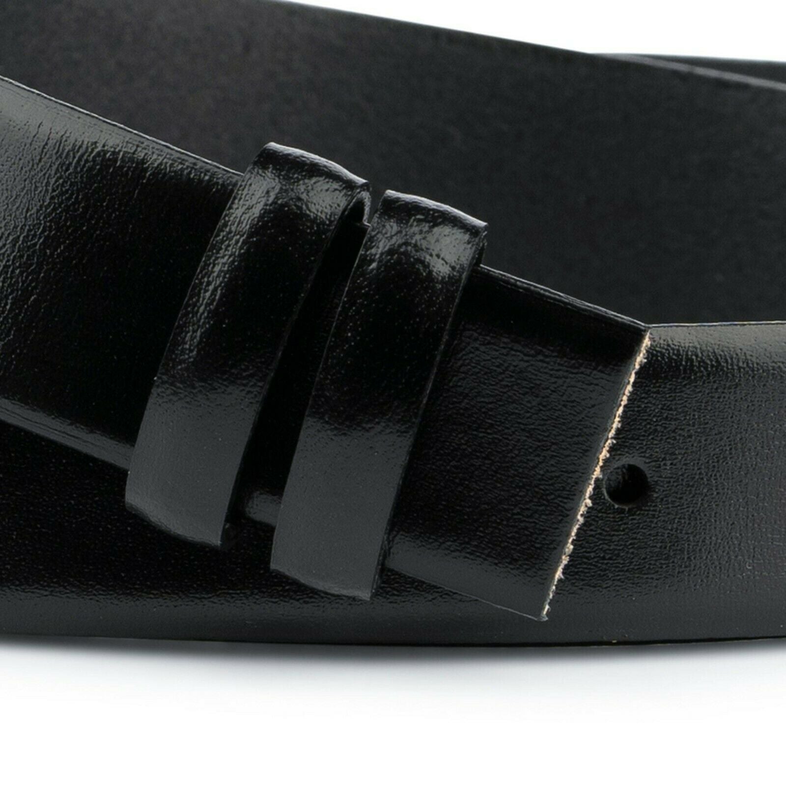 Premium Black Genuine Leather Belt for Men - 1 1/8 Inch (30mm) Width - Compatible with Dunhill Buckles - Italian Craftsmanship - Perfect for Business, Casual & Formal Wear