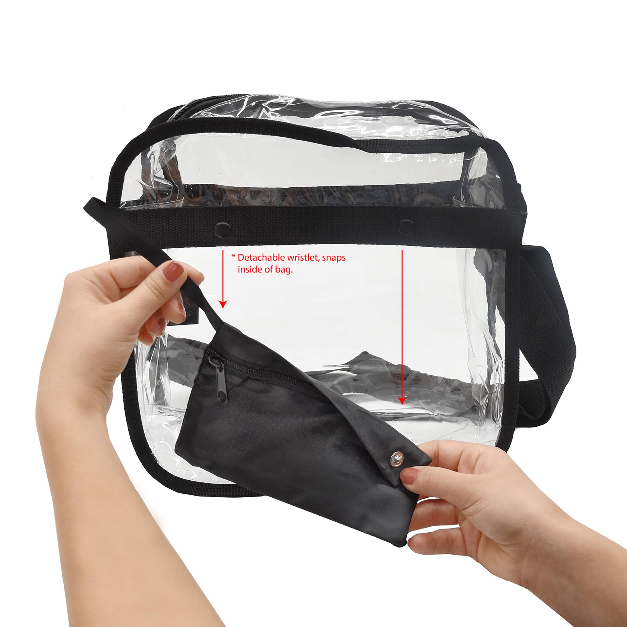 **Littlearth NFL Clear Crossbody Bag for Women & Men - Waterproof Stadium Approved Purse for Football Games, Concerts & Travel - Hands-Free Convenience**