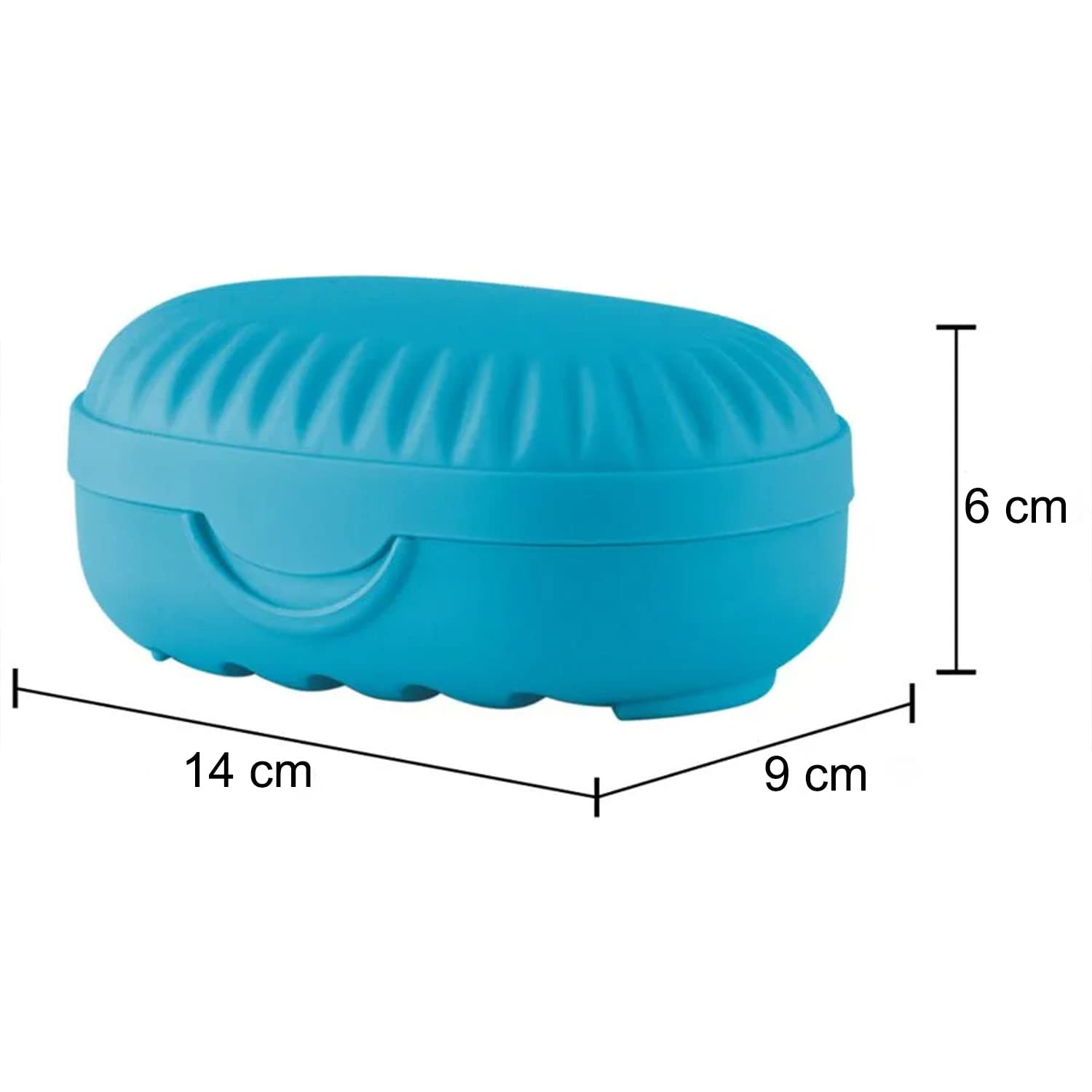 Pack of 2 Self-Draining Plastic Soap Holders for Bathroom - Leakproof Portable Soap Box for Shower, Kitchen, Outdoor Camping & Travel - Mint Green & Sky Blue - Perfect for Home, RV, Gym and Dorm Use