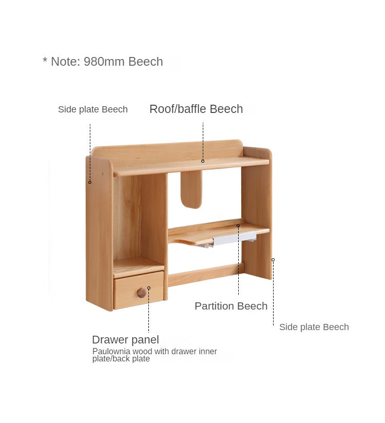 Solid Oak & Beech Wood Bookshelf - Sturdy Wooden Shelf for Home, Office & Library - Perfect for Organizing Books, Decor & Storage