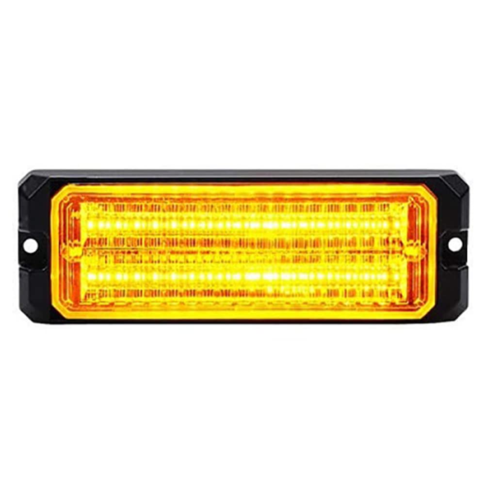 1/4pcs 32-LED Surface Mount Flashing Strobe Lights for Trucks, Cars & Vehicles - Mini LED Grille Lights, Emergency Beacon & Hazard Warning Lights (Amber/Amber & White) - Perfect for Roadside Emergencies, Construction Zones & Vehicle Safety