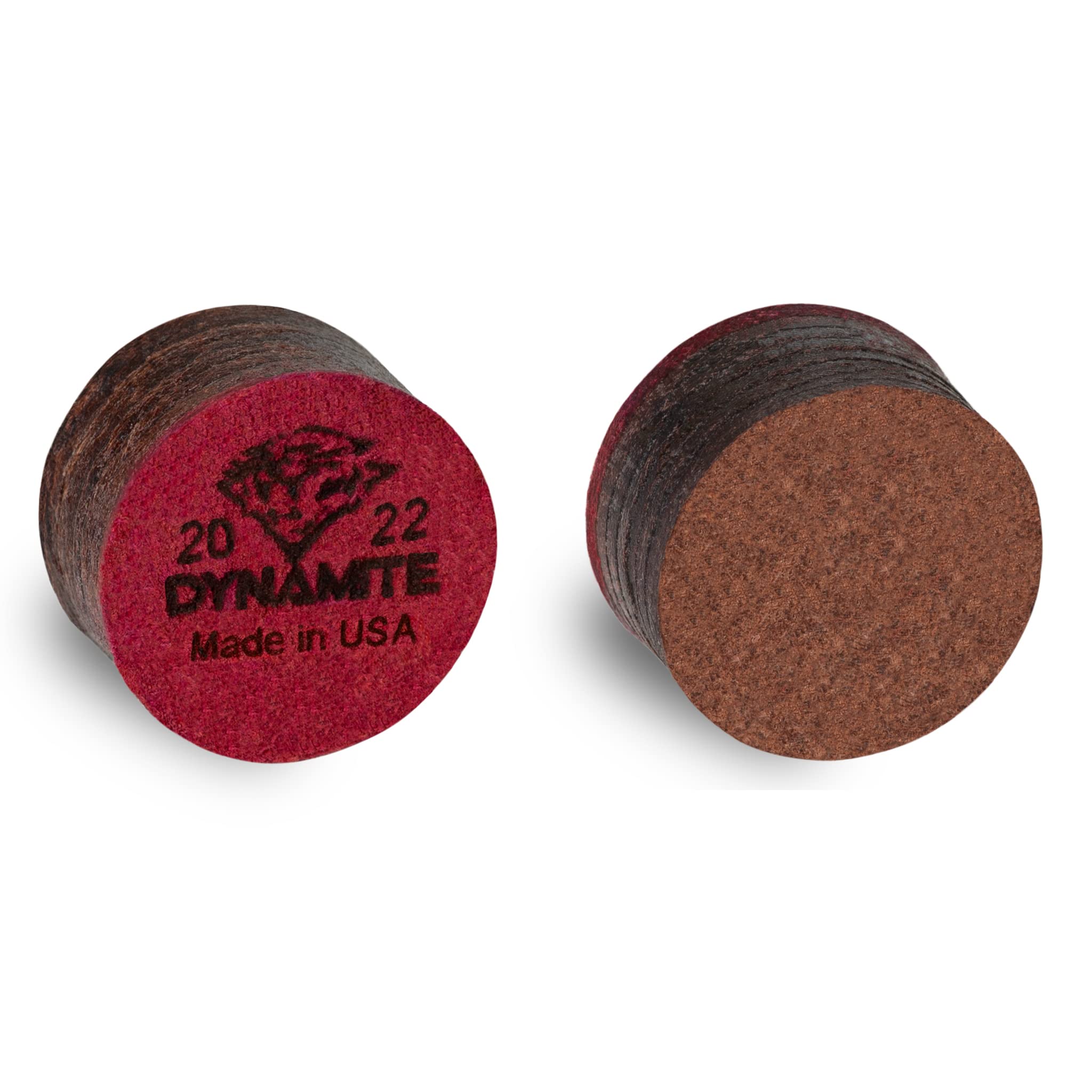 Tiger Dynamite Laminated Pool Cue Tips - 12 pcs Hard Billiard Tips (13mm/14mm) for Professional Snooker & Pool Players - Perfect for Tournament Play & Home Practice