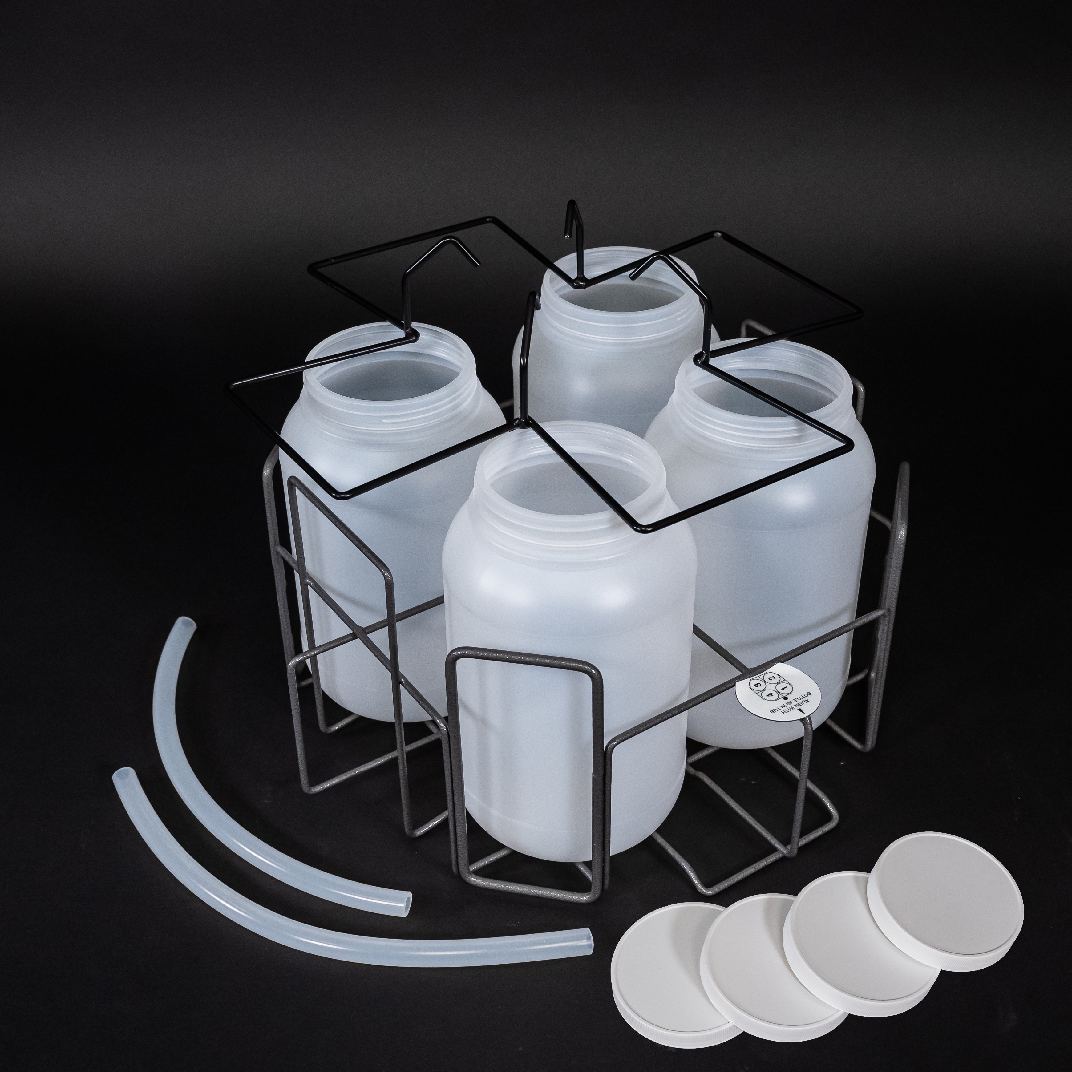 6700 / 6712 Full Size Portable Sampler Bottle Configuration - 4 Polypropylene 1 Gallon Bottles for Water Sampling | Ideal for Environmental Testing, Industrial Monitoring & Laboratory Use