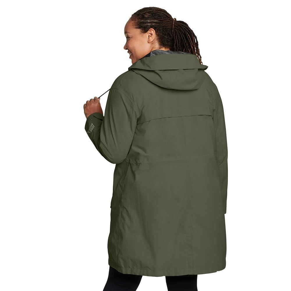 Eddie Bauer Women's Plus Size Port Townsend Trench Coat - Waterproof Raincoat for Outdoor Activities & Casual Wear