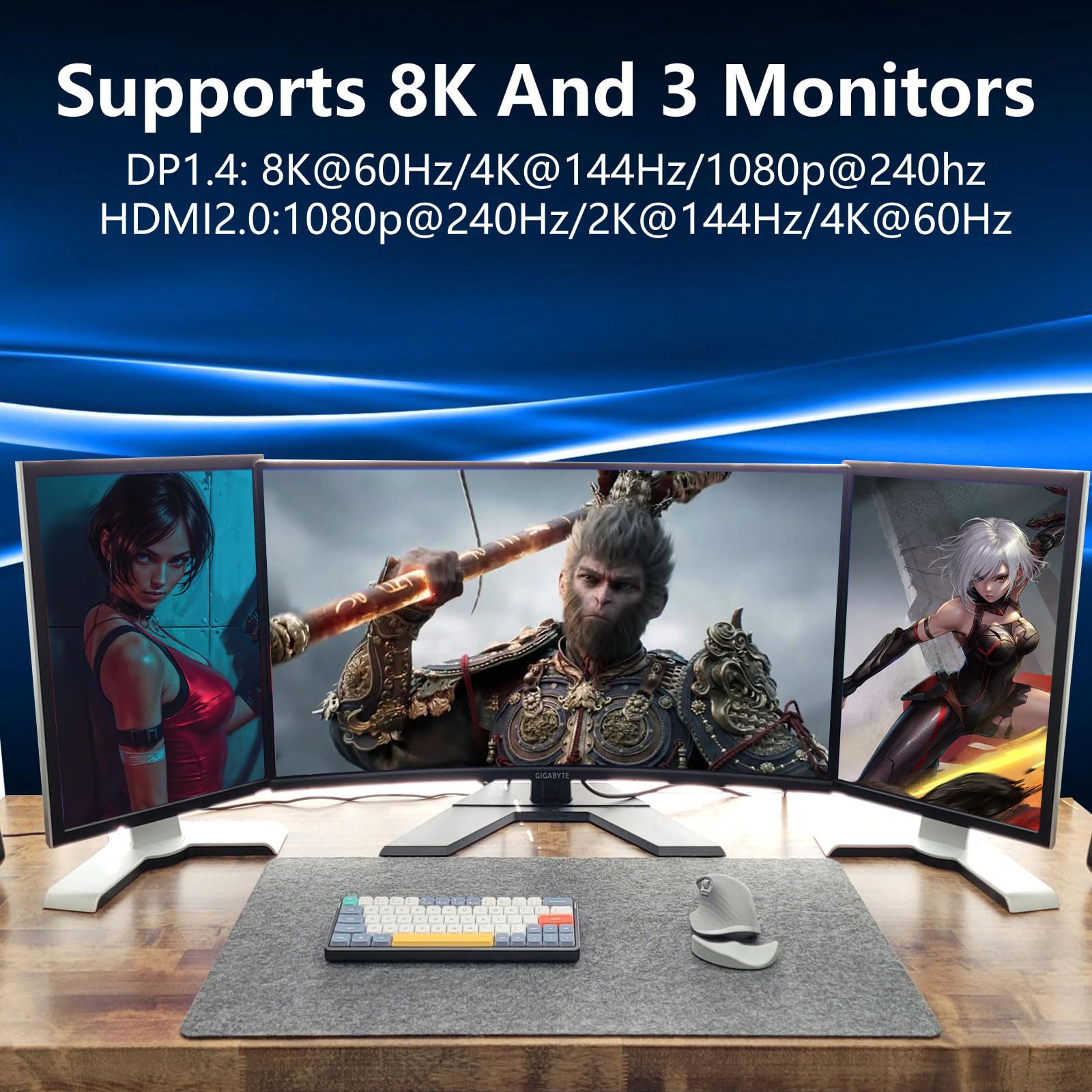 AMD Radeon RX 580 8GB GDDR5 256-bit Gaming Graphics Card with Dual Cooling Fans - 1289MHz Core Clock, 2048SP, HDMI/DP/DVI Outputs, PCIe 3.0 - Perfect for 1080p/1440p Gaming, Video Editing & 8K Content Creation