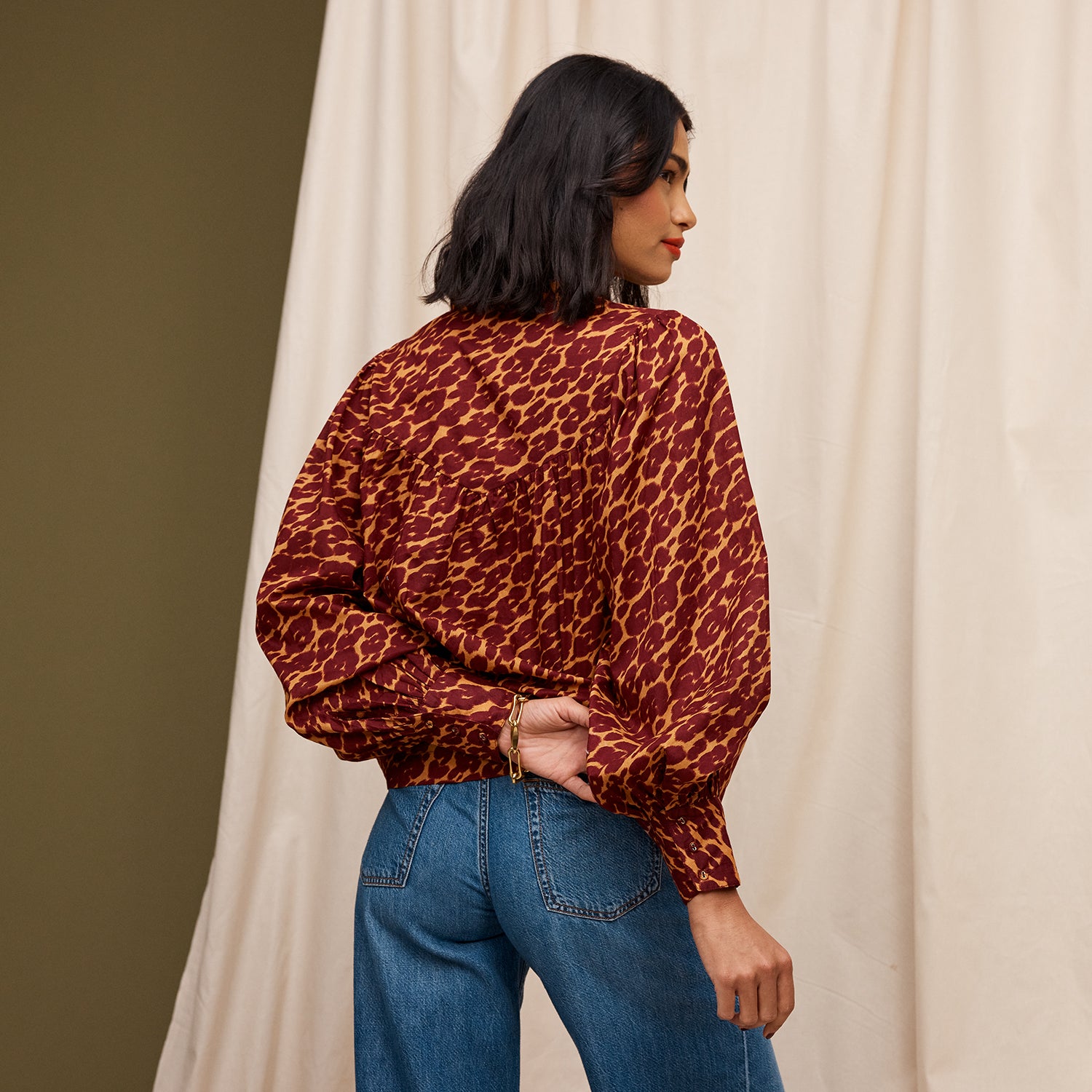 Odette Blouse for Women - Elegant Floral Print Long Sleeve Top - Perfect for Office, Date Night & Special Occasions