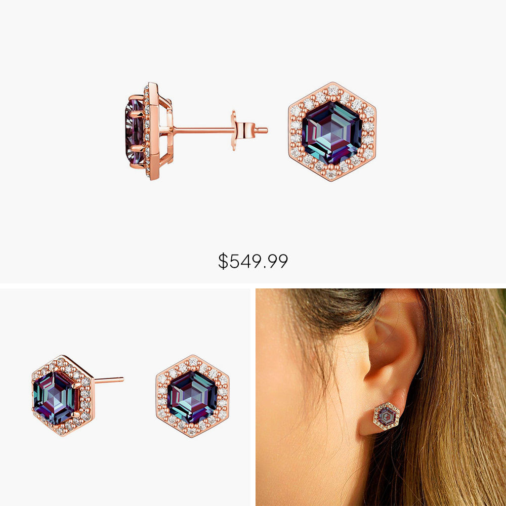 Msblue Jewelry Mystery Box - Genuine Alexandrite Gemstone Ring, Necklace & Earrings Set | Perfect for Birthdays, Anniversaries & Surprise Gifts