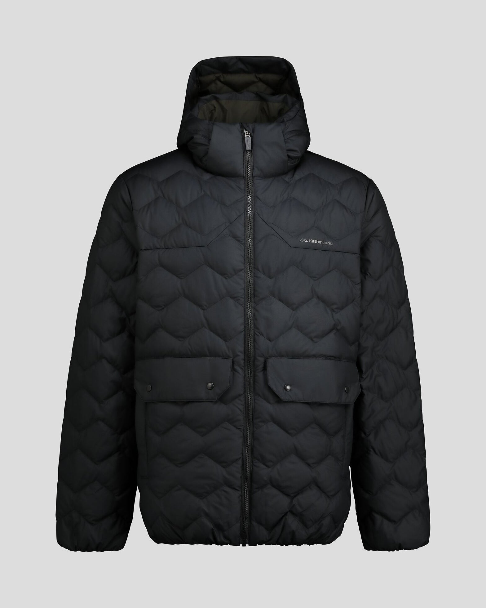 Men's Any Time Down Hooded Parka Jacket - Waterproof Winter Coat with Fur Trim Hood, Lightweight Warm Puffer Coat for Outdoor Activities (Black Stingray) - Perfect for Hiking, Skiing & Cold Weather Adventures