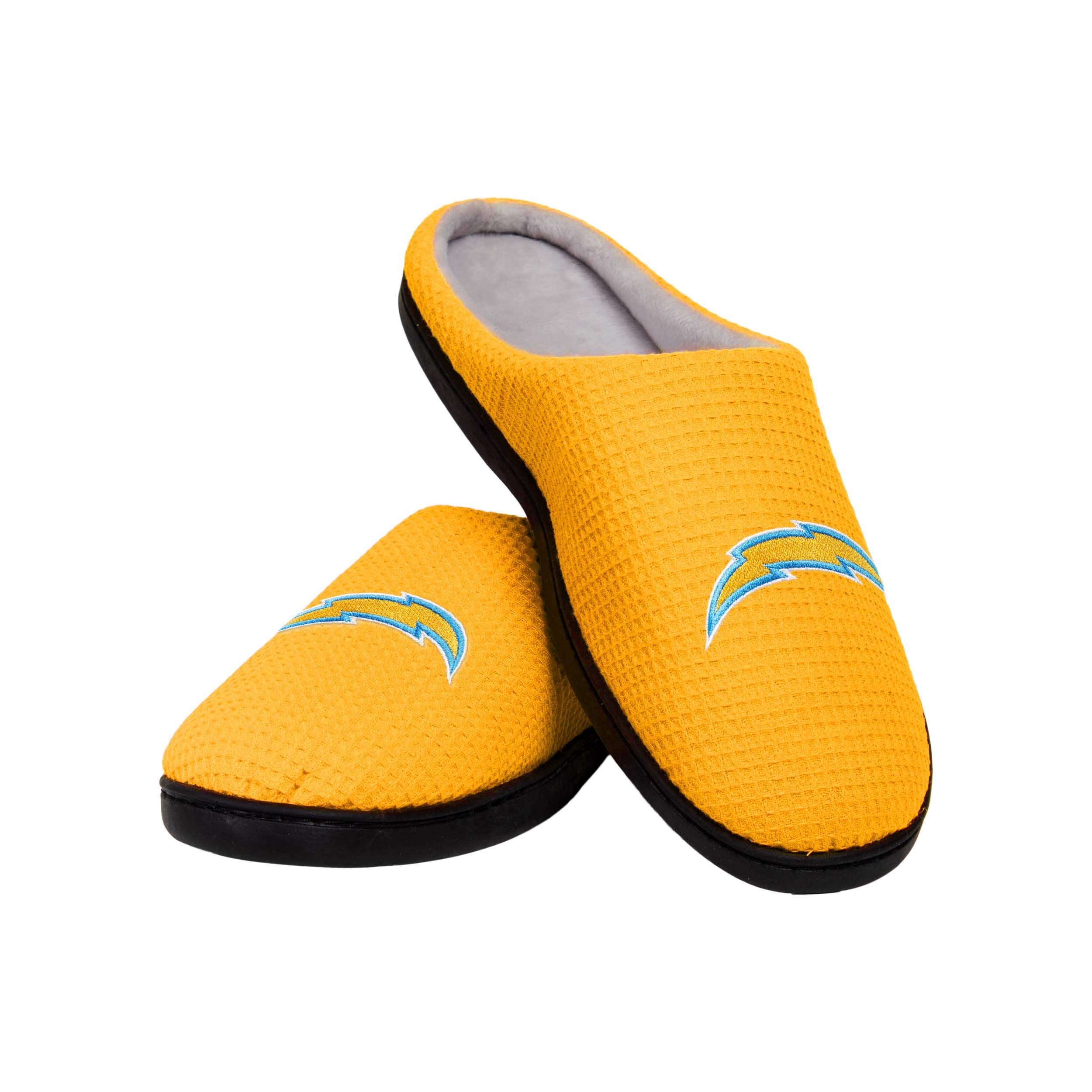 FOCO Men's NFL Team Logo Memory Foam Slide Slippers - Comfortable House Shoes for Indoor & Outdoor Wear - Perfect for Lounging, Backyard, Poolside, and Gameday